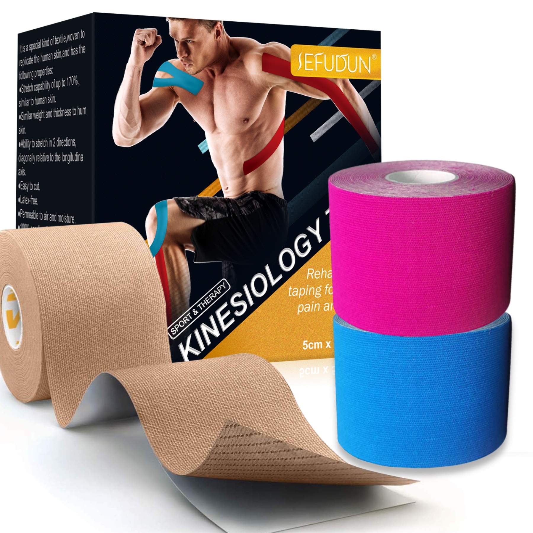 Kinesiologie Physiotape Wasserfest Sporttape  