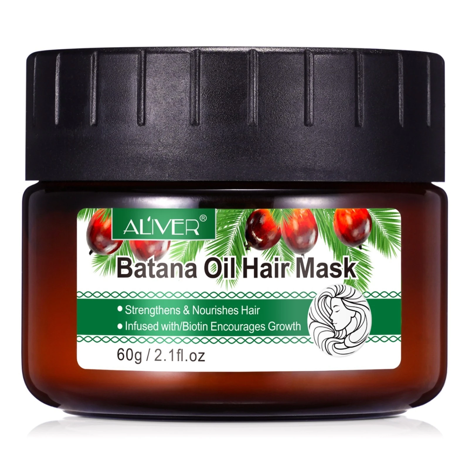 Haarmaske Haarwachstum Haarpflege Intensivpflege Batana Öl für Haare Vegan 60g