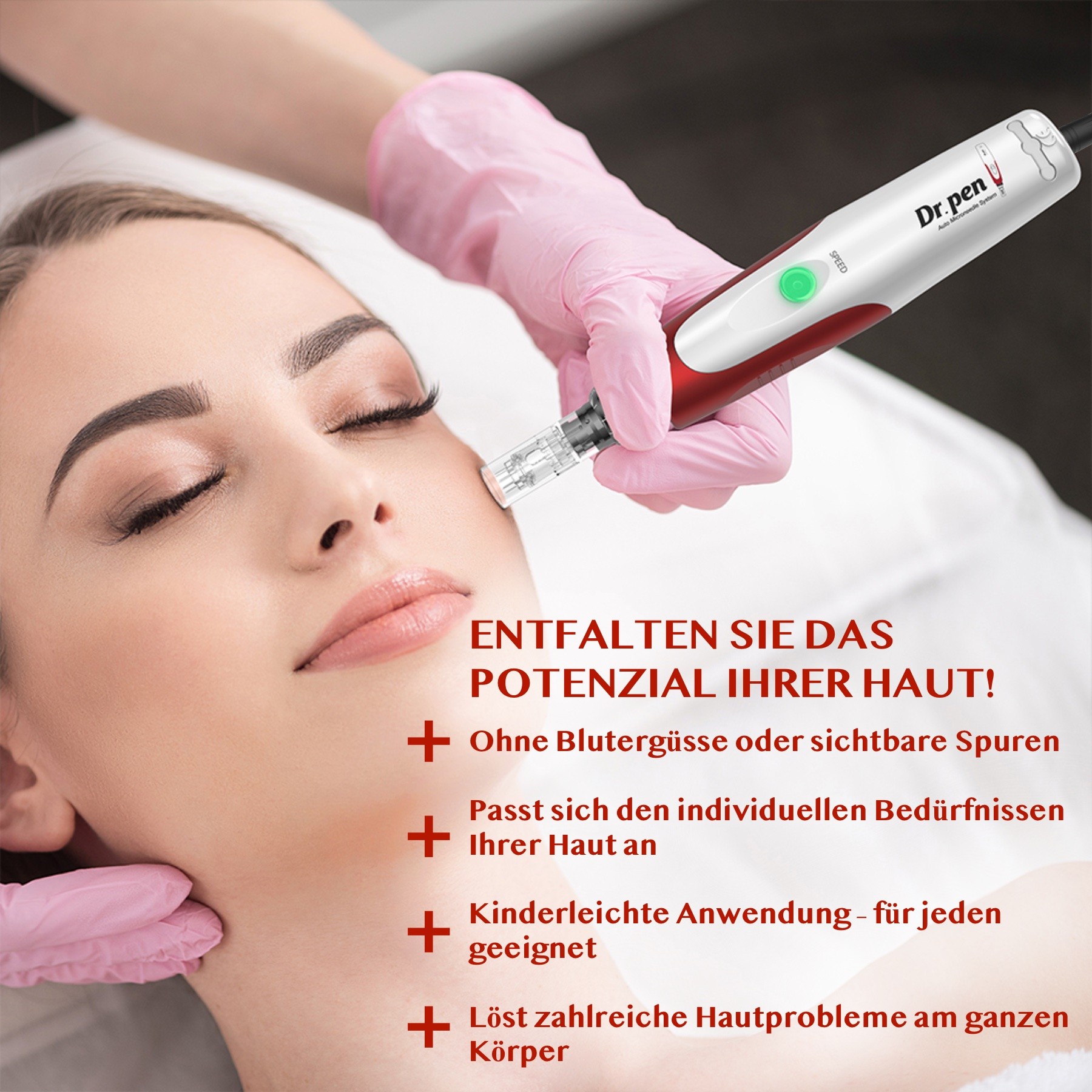 Derma Pen Microneedling Dermapen Anti-Aging Anti Falten Gerät 
