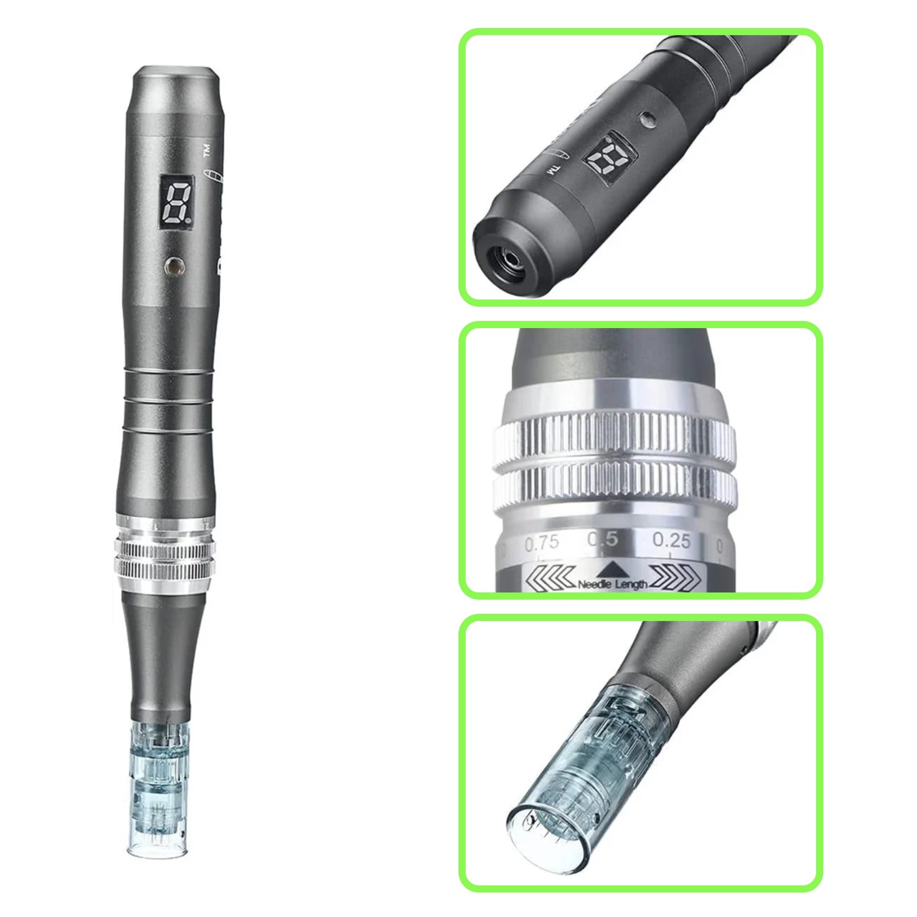 Dermapen Gerät Microneedling M8 Pen Elektrisch mit Akku Anti Falten Hautpflege