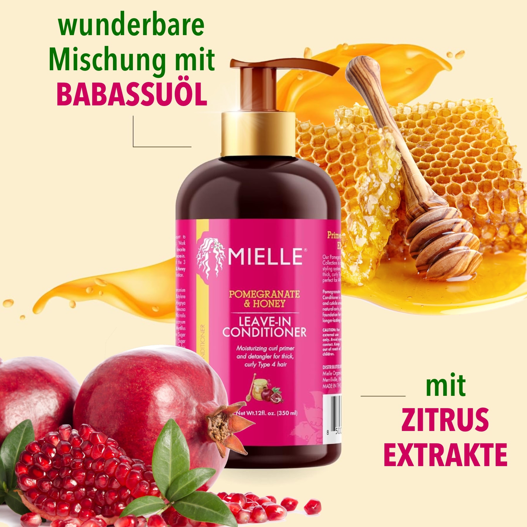 Haarpflege Set: Shampoo und Conditioner Pomegranate & Honey 