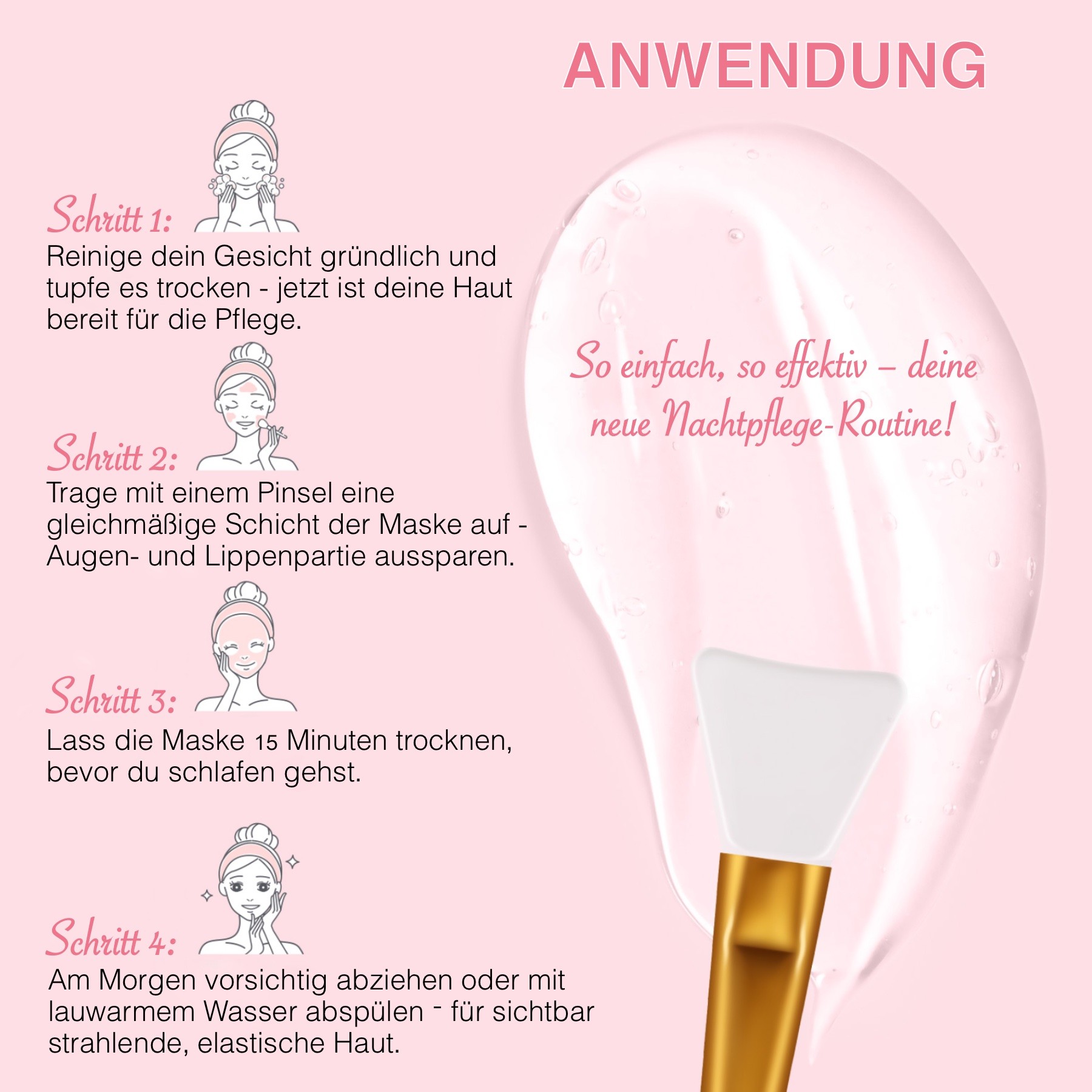 Collagen Nachtmaske Night Wrapping Mask mit Pinsel