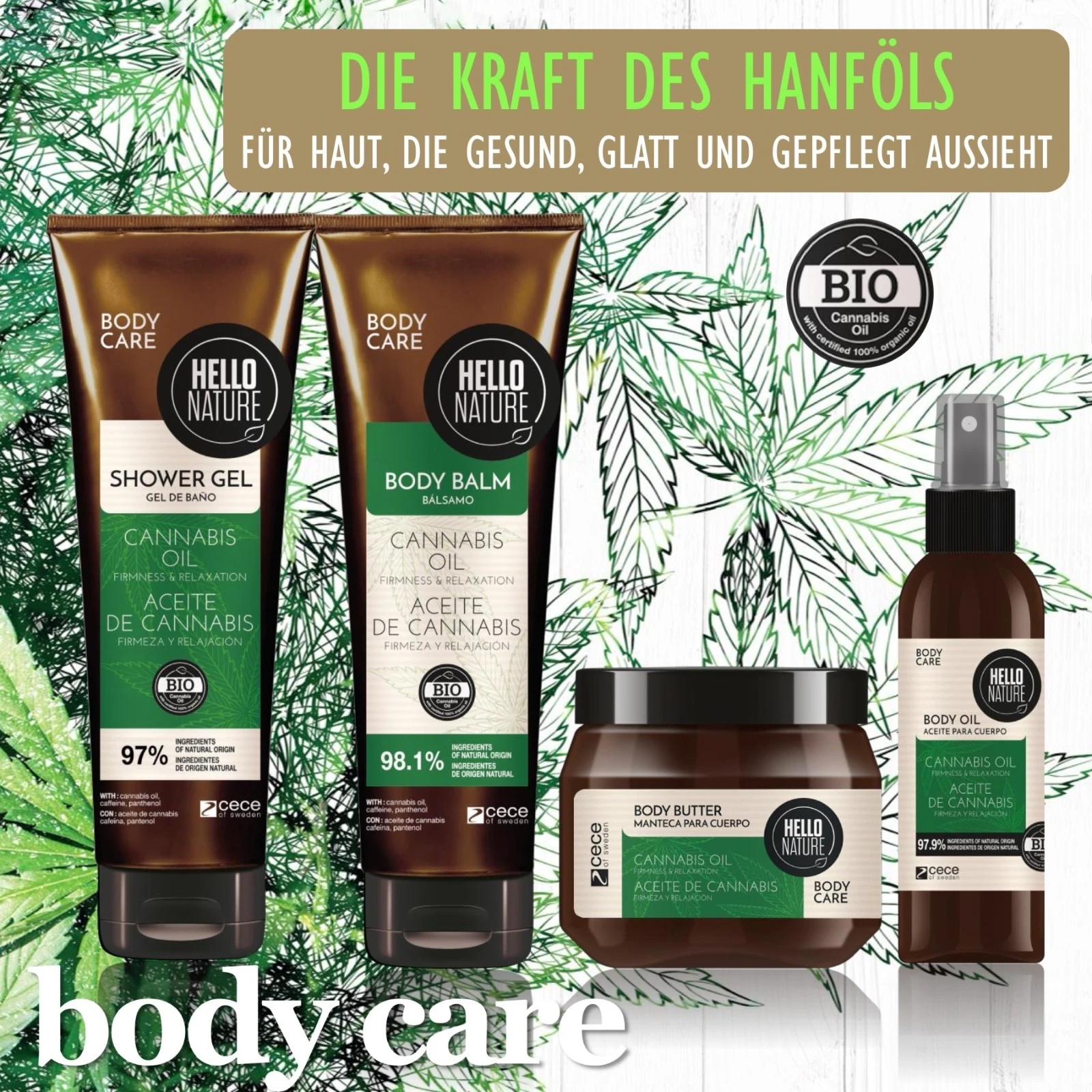 BIO Geschenkset 12-Teile mit Hanföl 