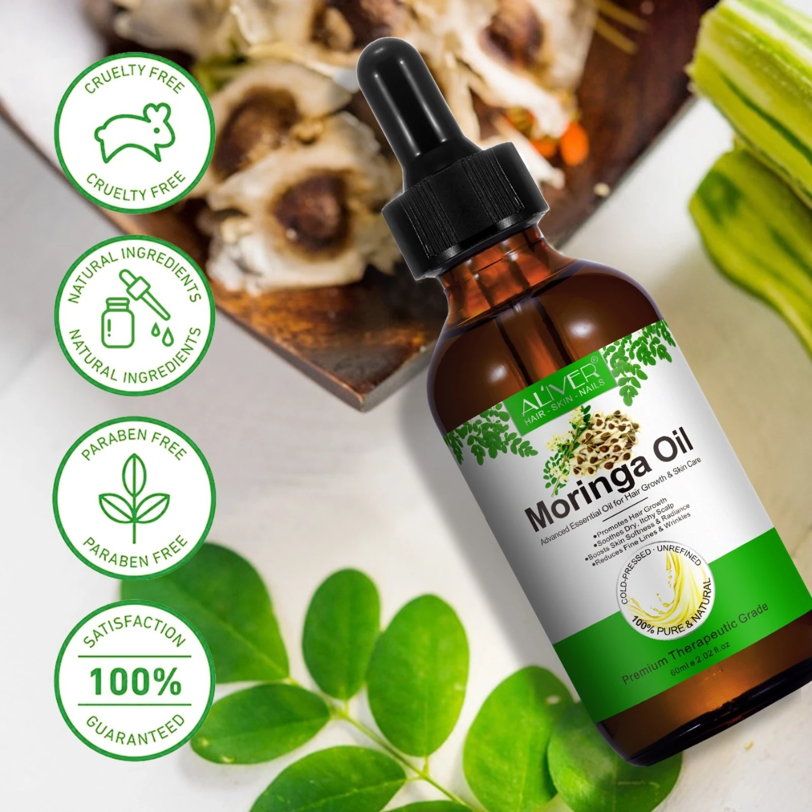 Moringa Öl für Haare und Haut 