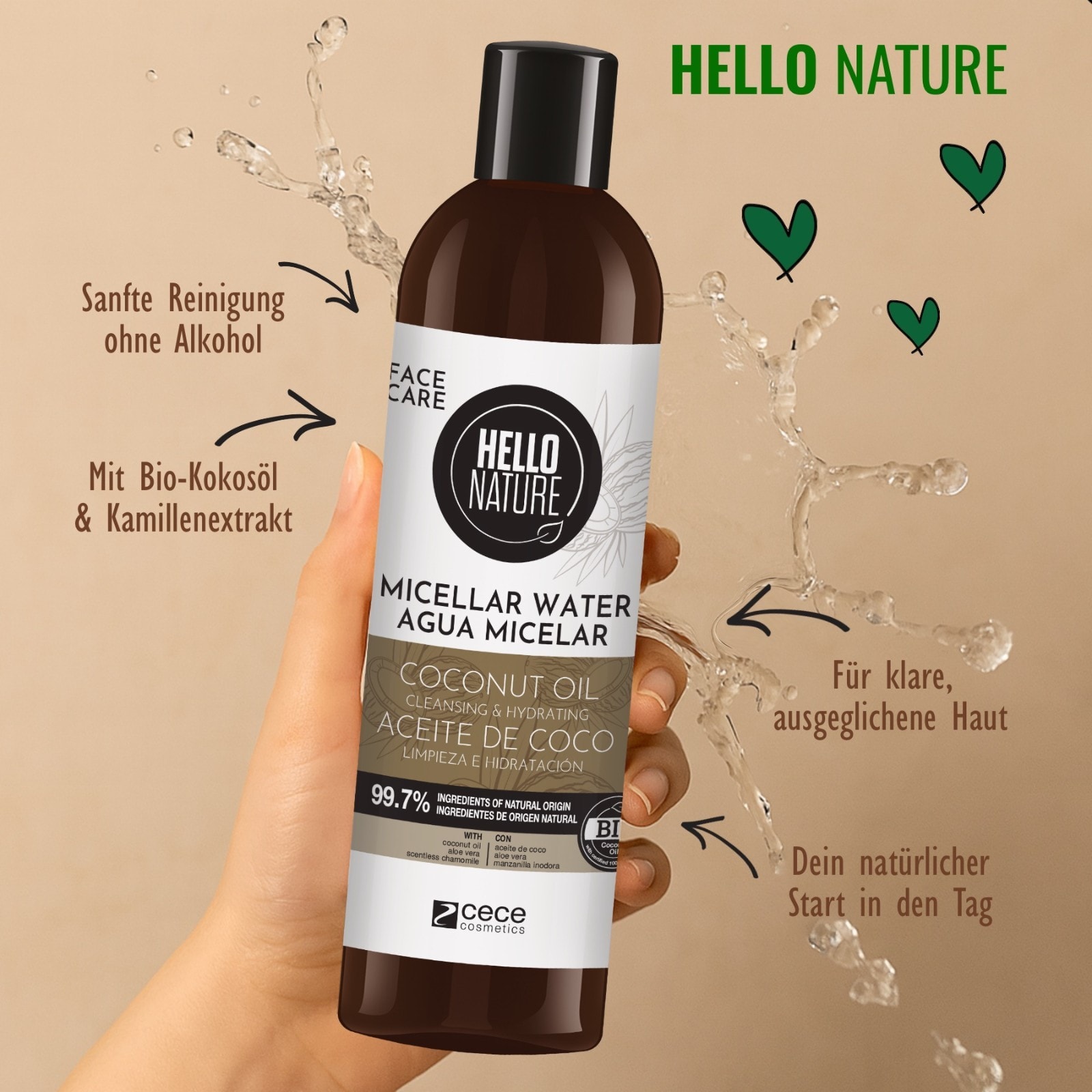 BIO Mizellenwasser mit Kokosöl 