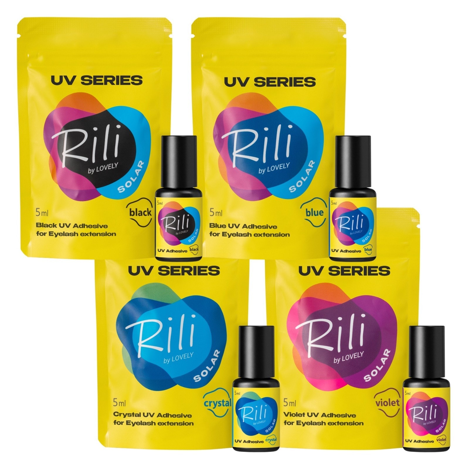 UV Wimpernkleber für Wimpernverlängerung in 4 Farben 