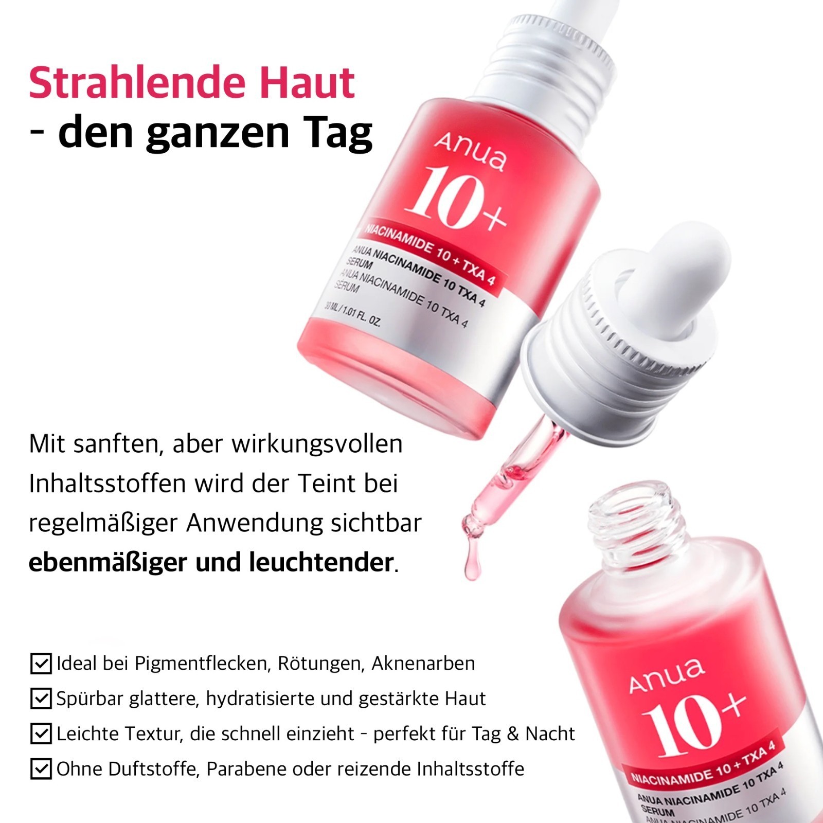 Gesichtsserum Serum für Gesicht Anua 10% Niacinamide TXA Hyaluronsäure Ceramide