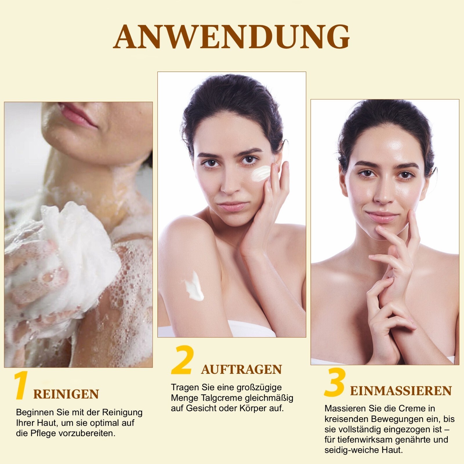 Hautpflegecreme Rindertalg Honig Beef Tallow 