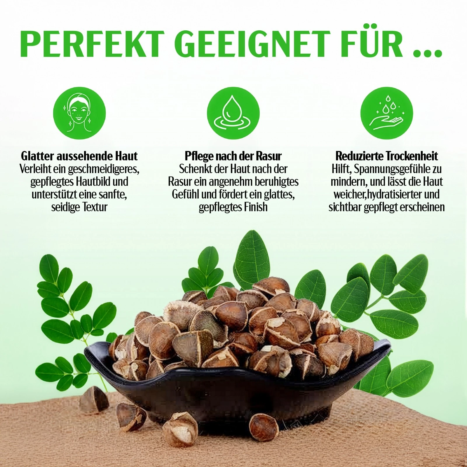 Moringa Öl für Haare und Haut 
