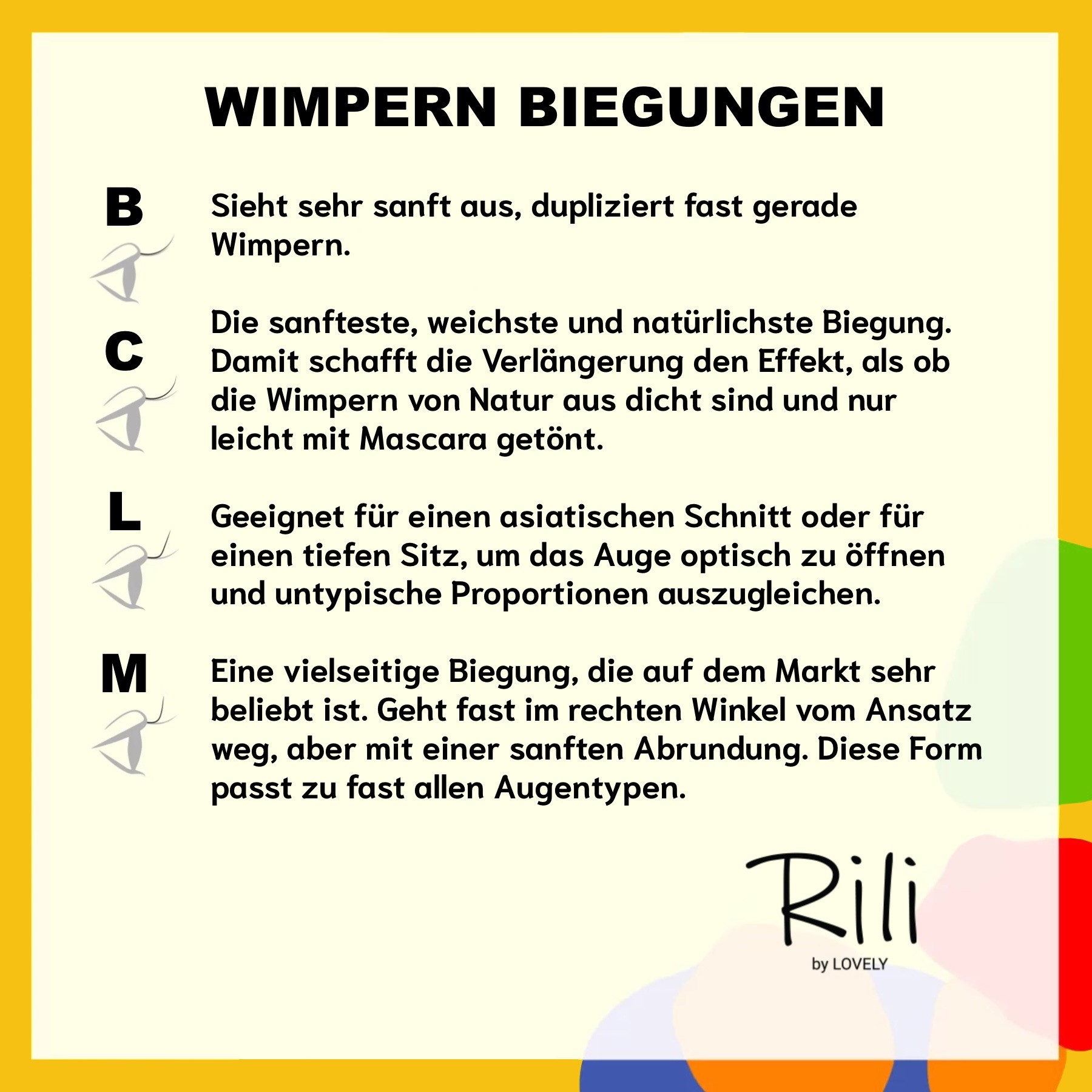 Wimpernverlängerung hellbraun Einzelwimpern Rili Toffee