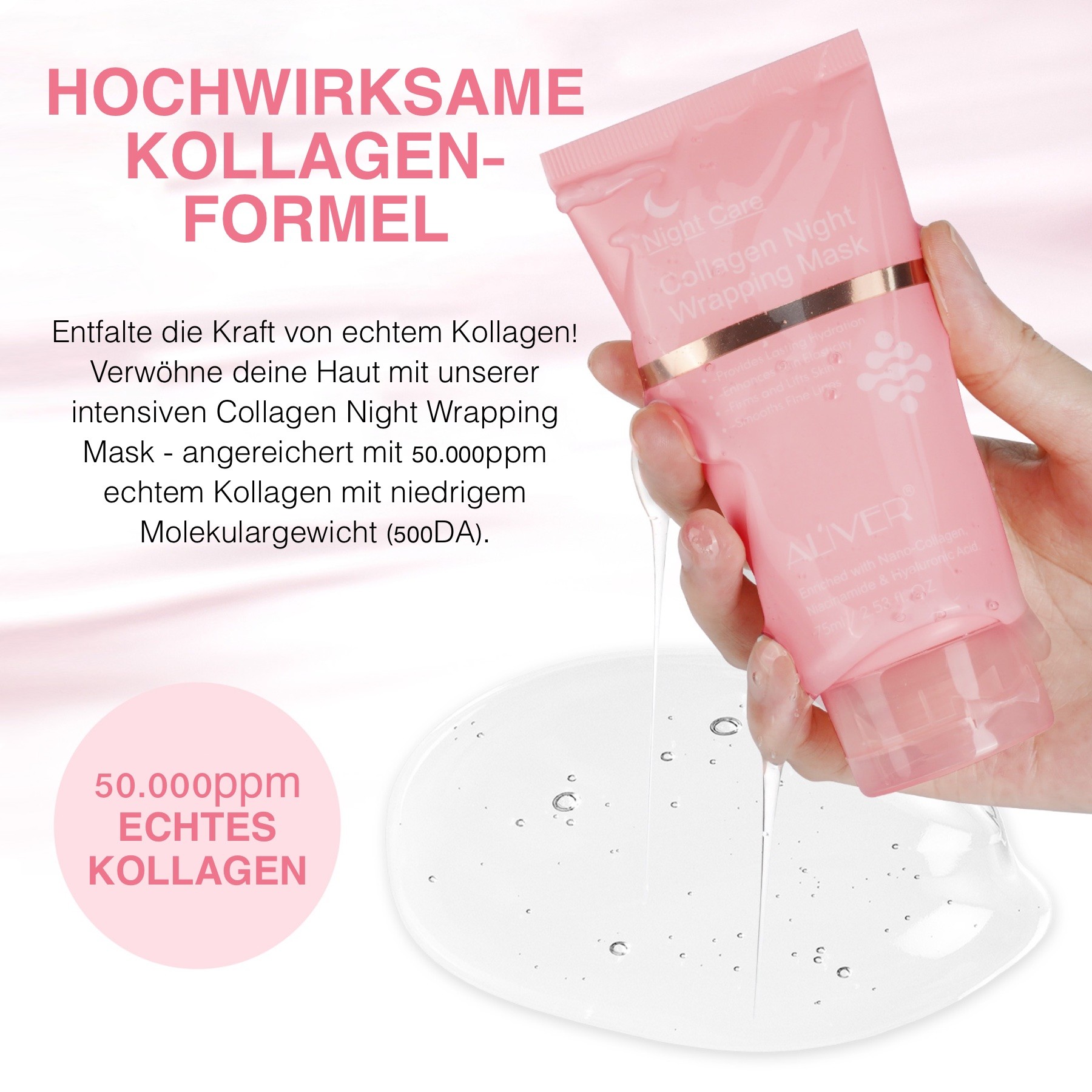 Collagen Nachtmaske Night Wrapping Mask mit Pinsel