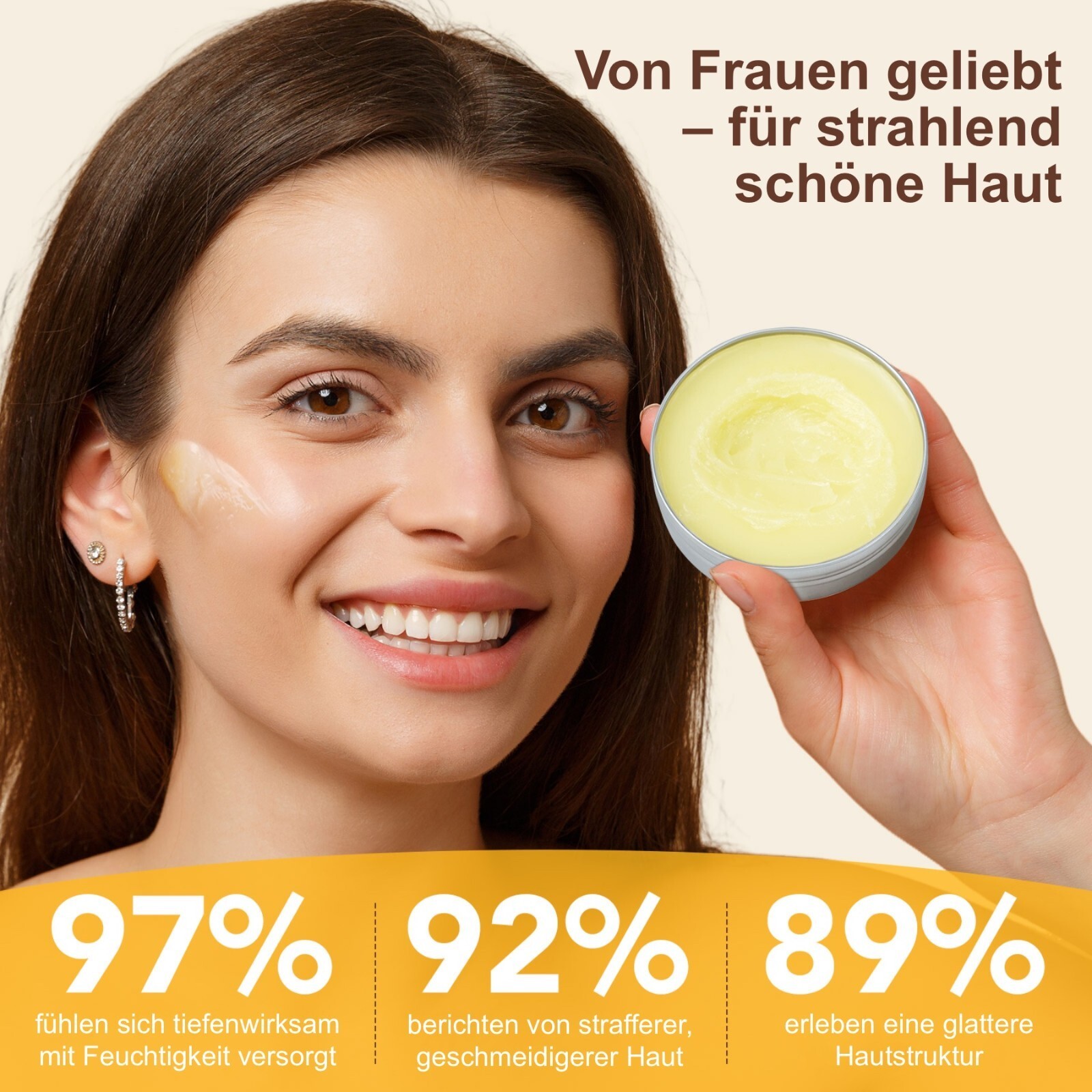 Rindertalg mit Honig Hautpflegecreme 
