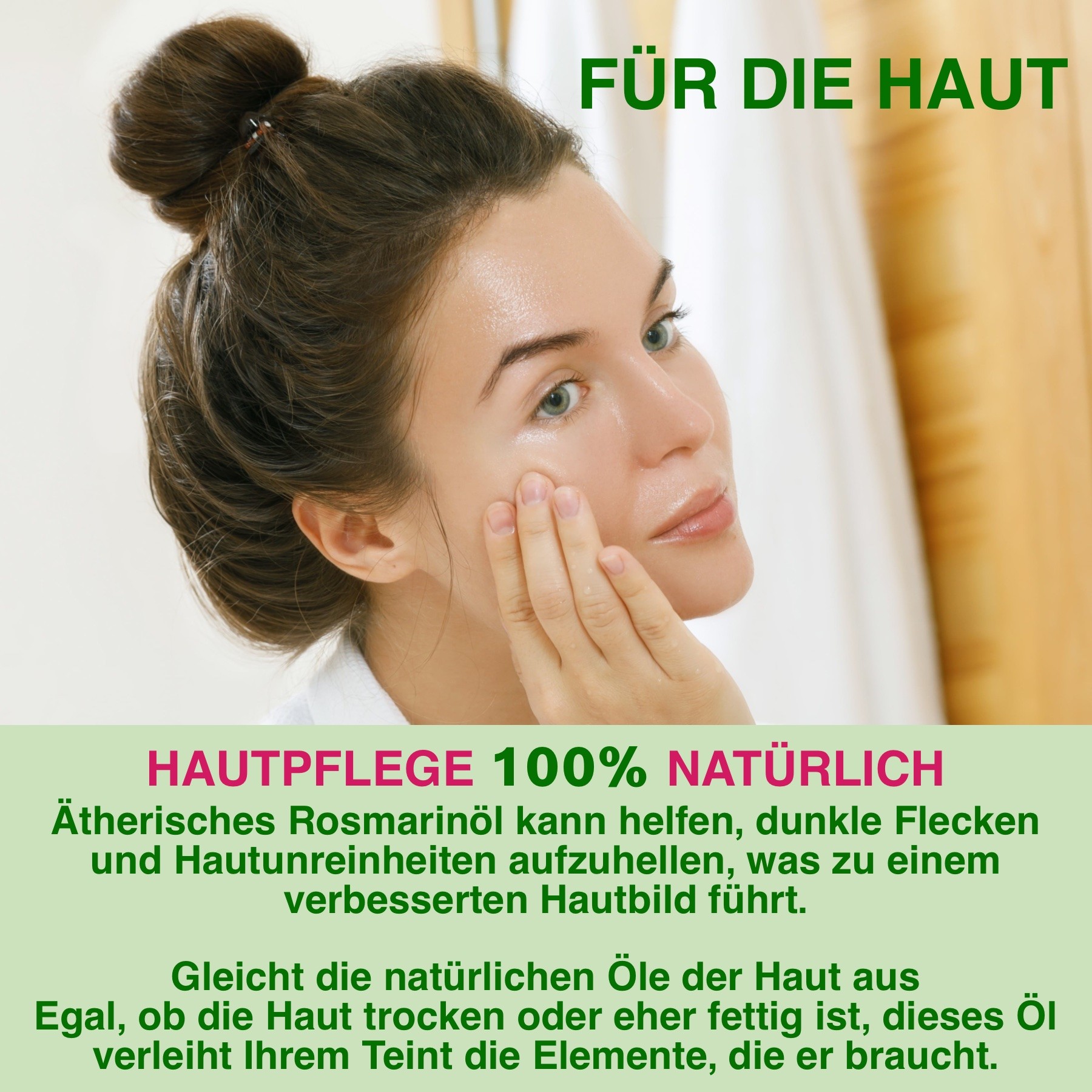 Ätherisches Rosmarinöl für Haarpflege, Augenbrauen und Wimpern 