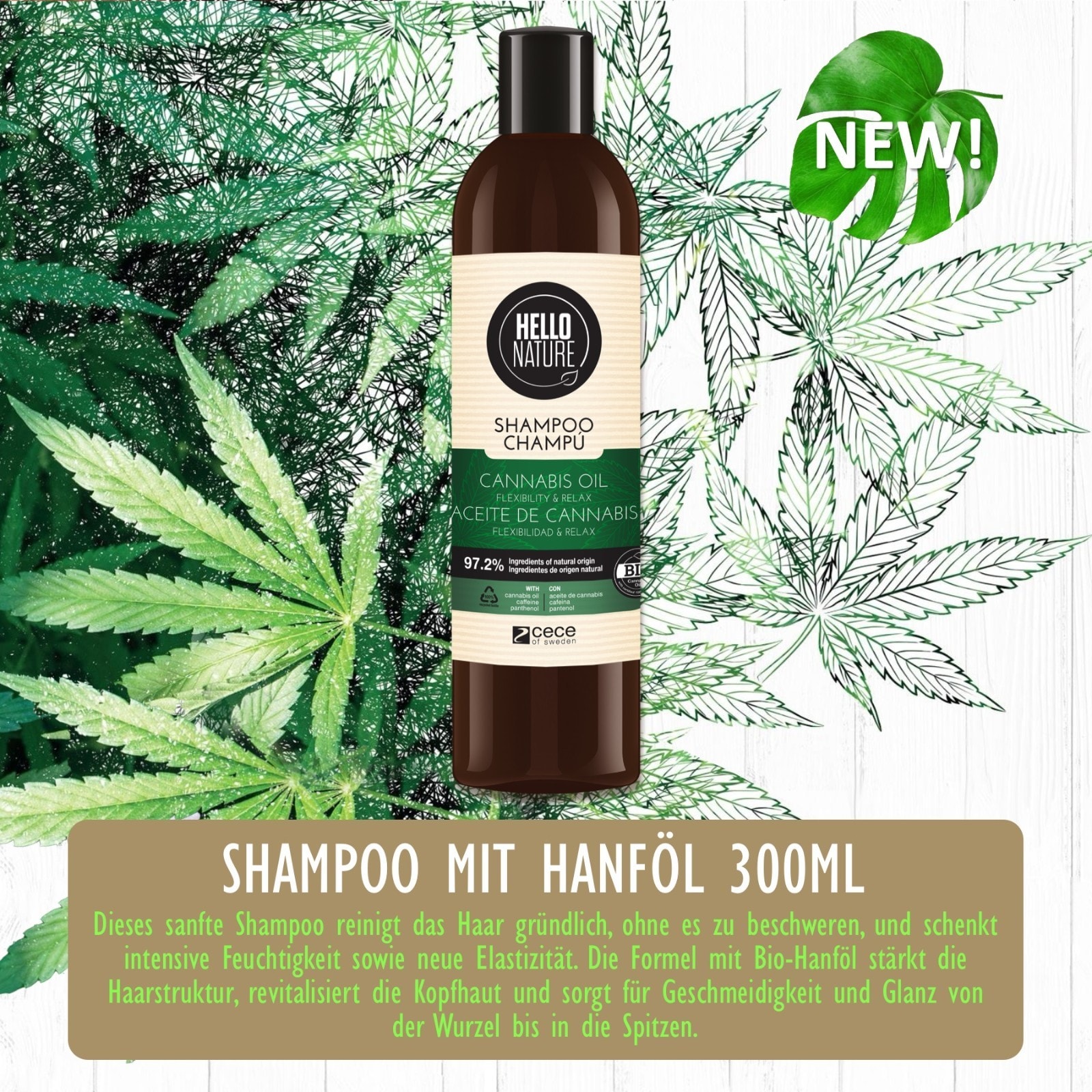 BIO Shampoo mit Hanföl 