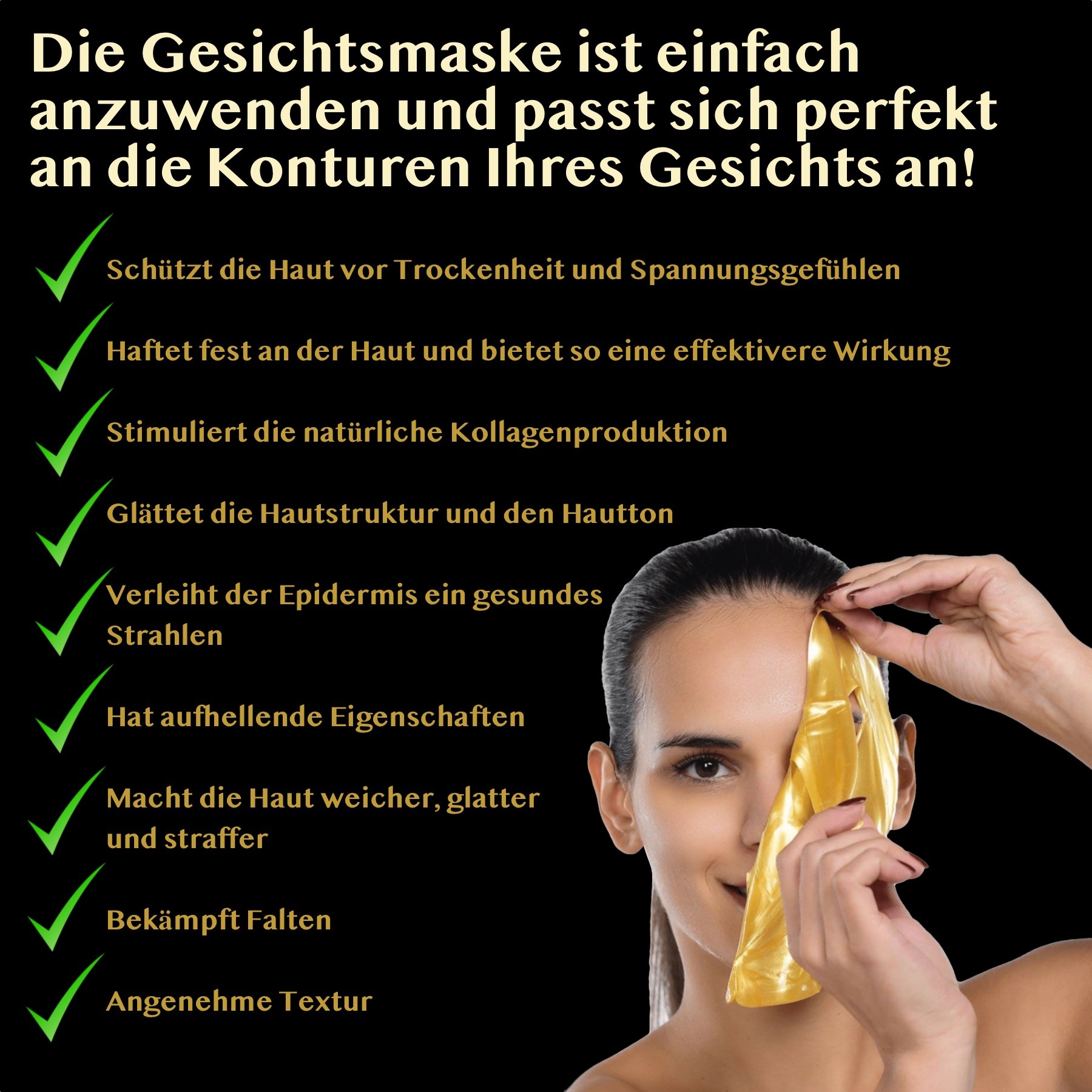 Crystal Collagen Gold Gel Gesichtsmaske 24K