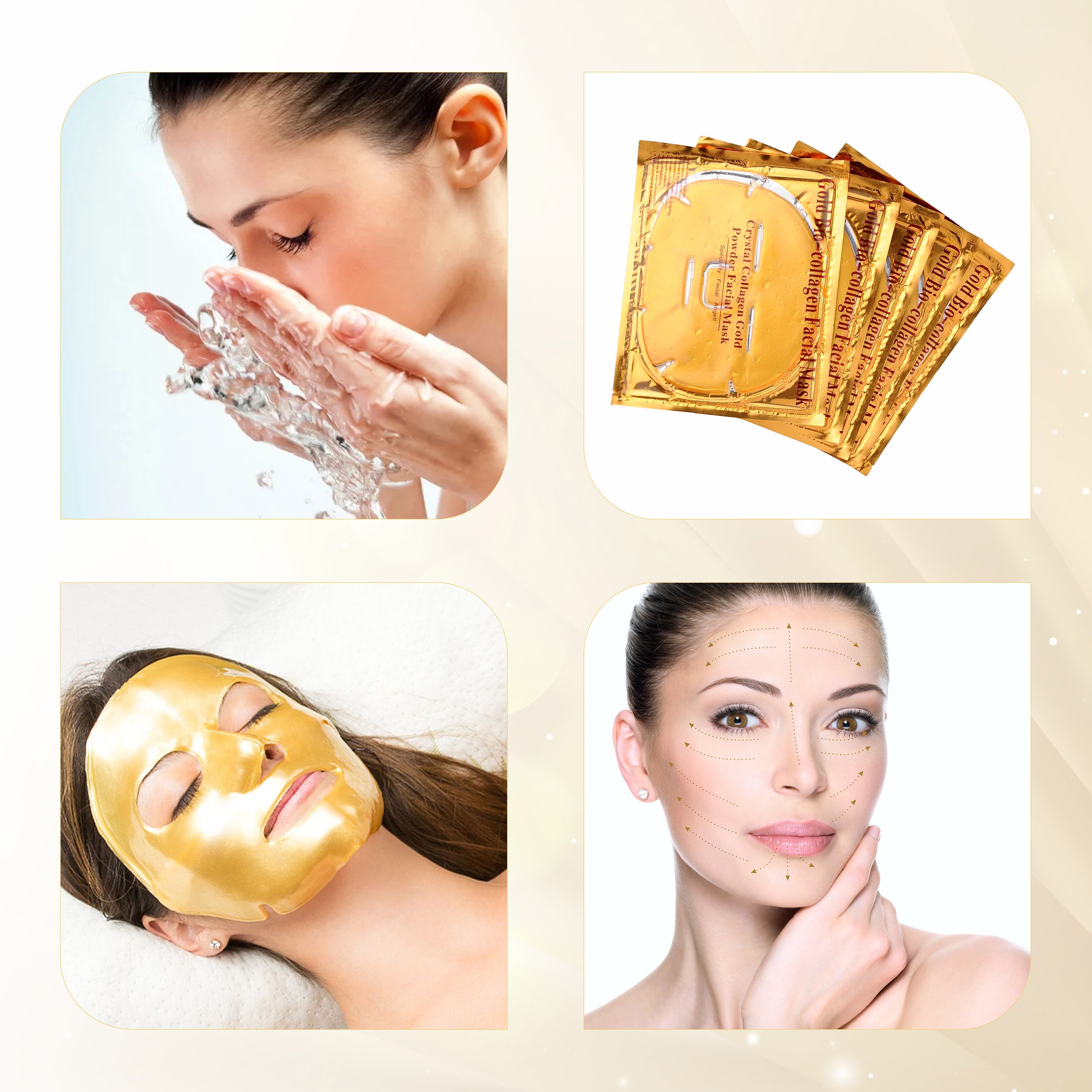 Crystal Collagen Gold Gel Gesichtsmaske 24K
