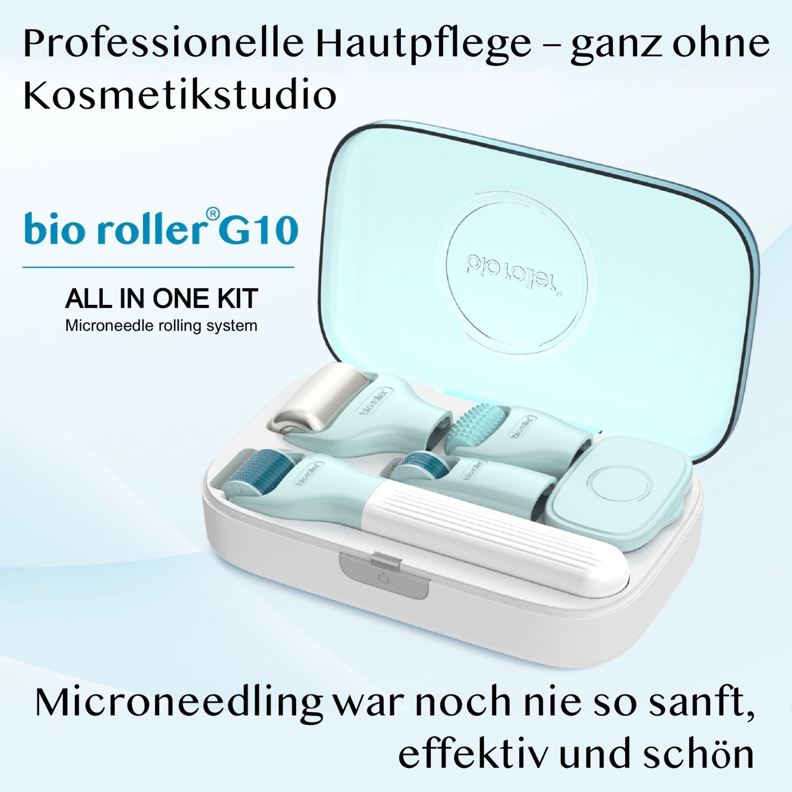Derma Bio Roller Dermaroller Microneedling Gesichtspflege Hautpflege 10 in 1 Set