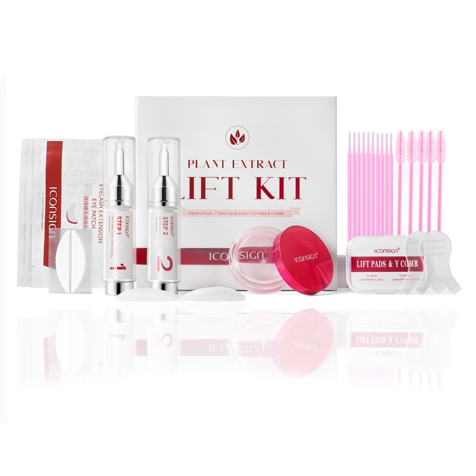 Iconsign Wimpernlifting Augenbrauenlifting Set Lash Lift Kit mit Pflanzenextrakt