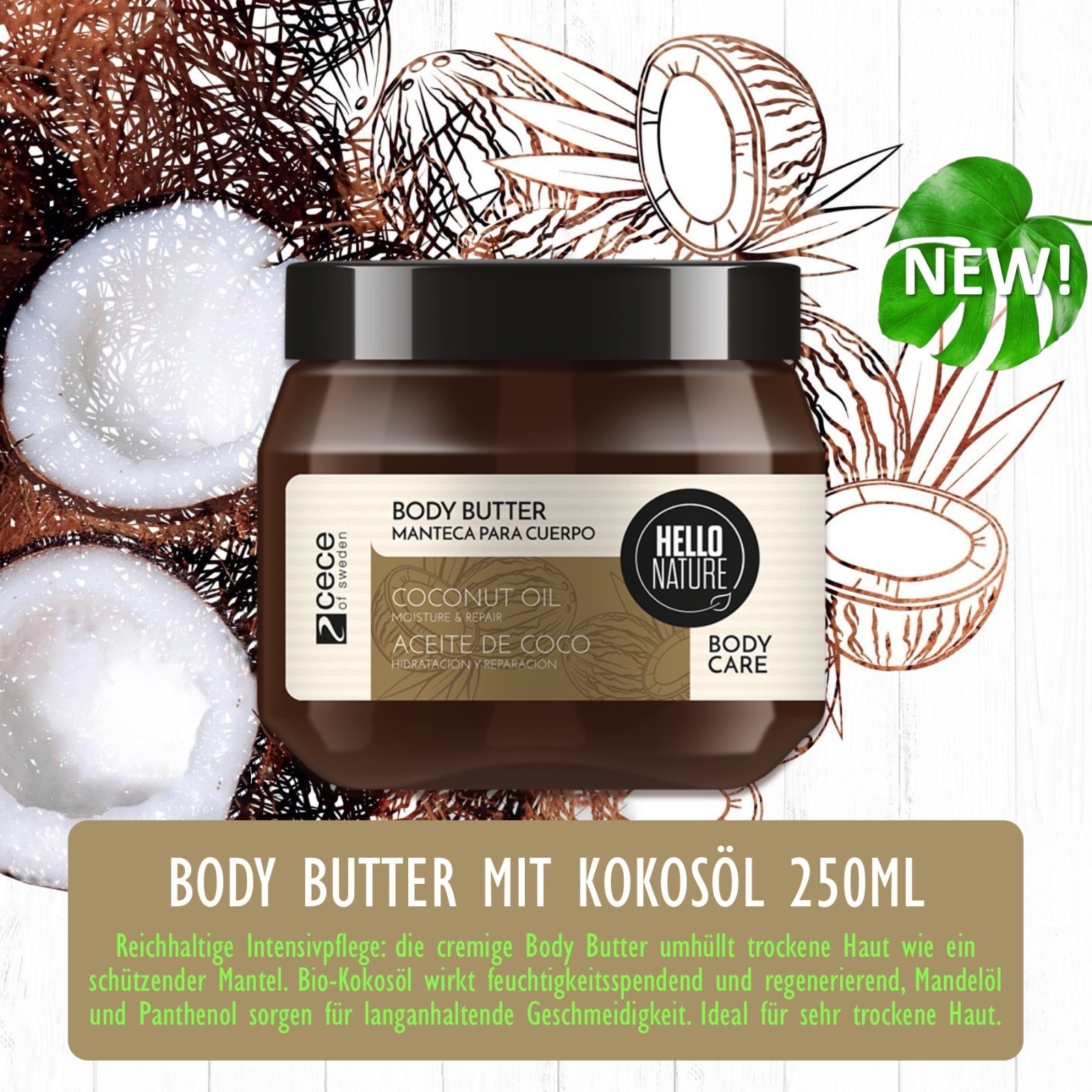BIO Body Butter mit Kokosnussöl 