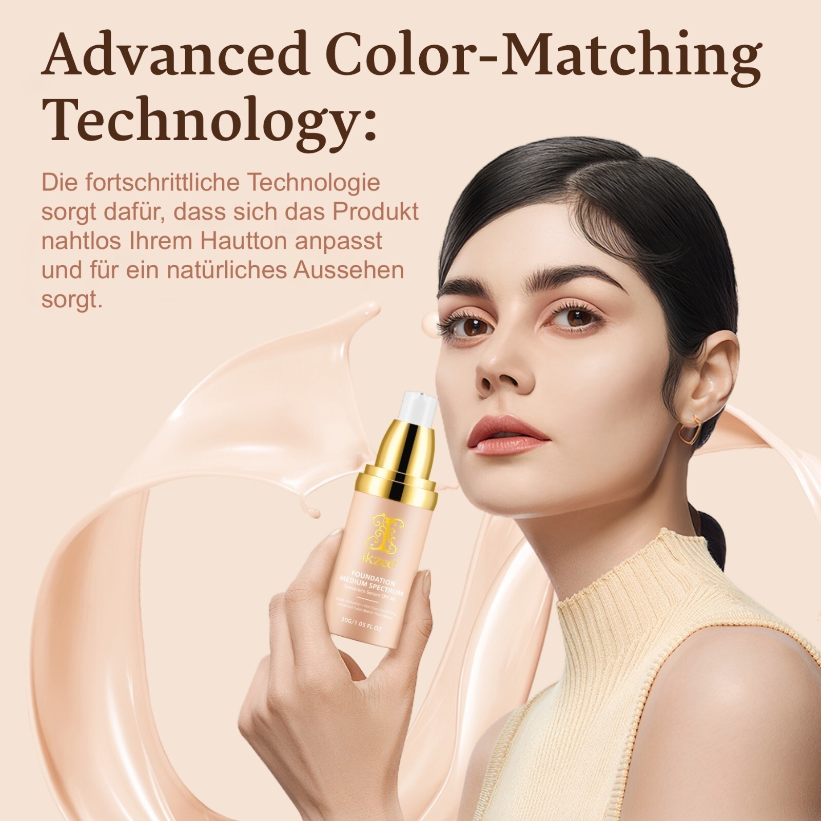 SPF50 Sonnenschutz  Foundation  Anti-Aging Serum
