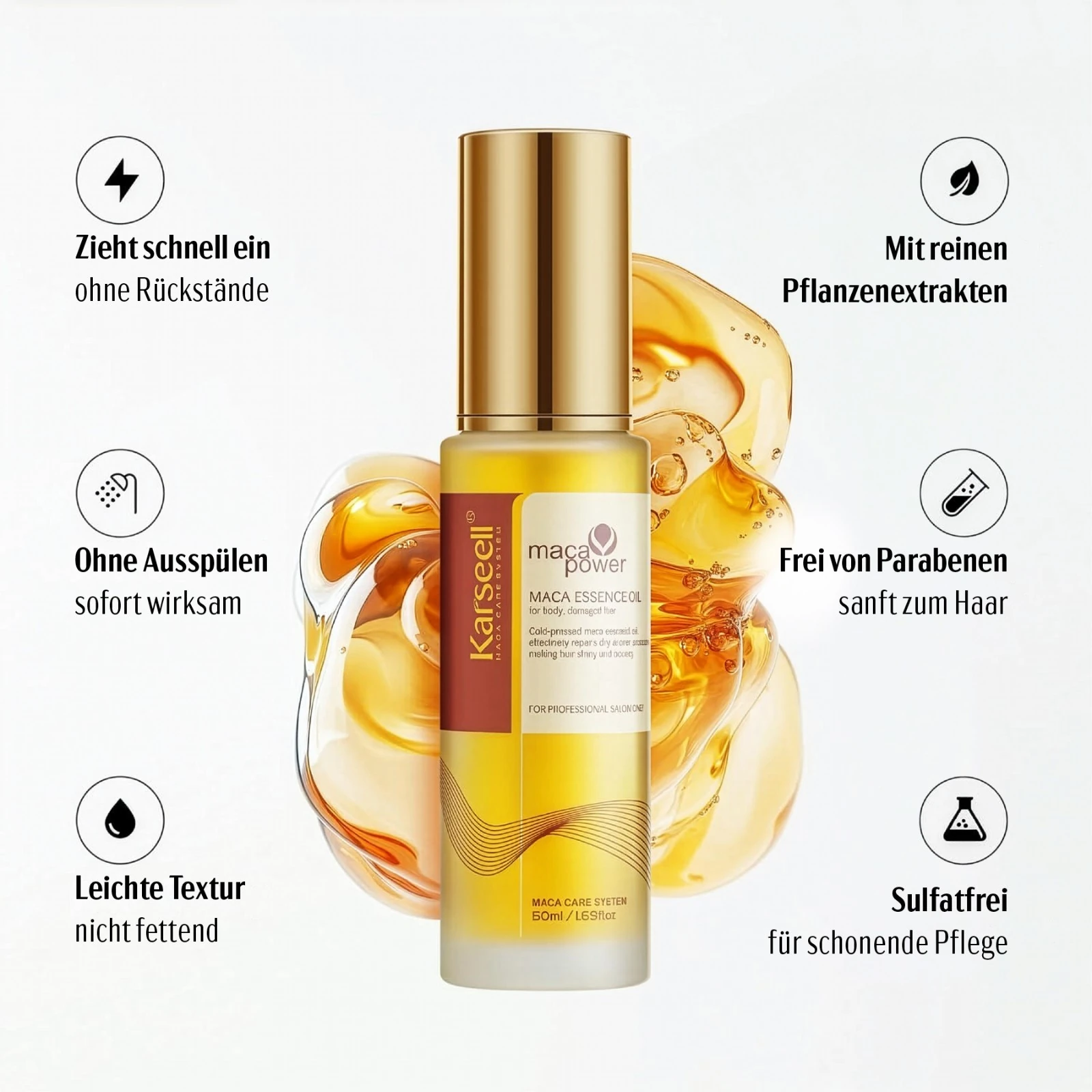 Karseell Maca Essence Öl für Trockenes Haar 