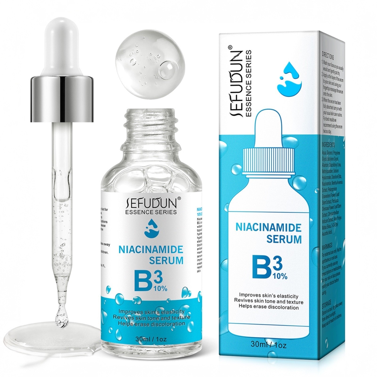Gesichtsserum Niacinamide Hyaluronsäure B3 10% 