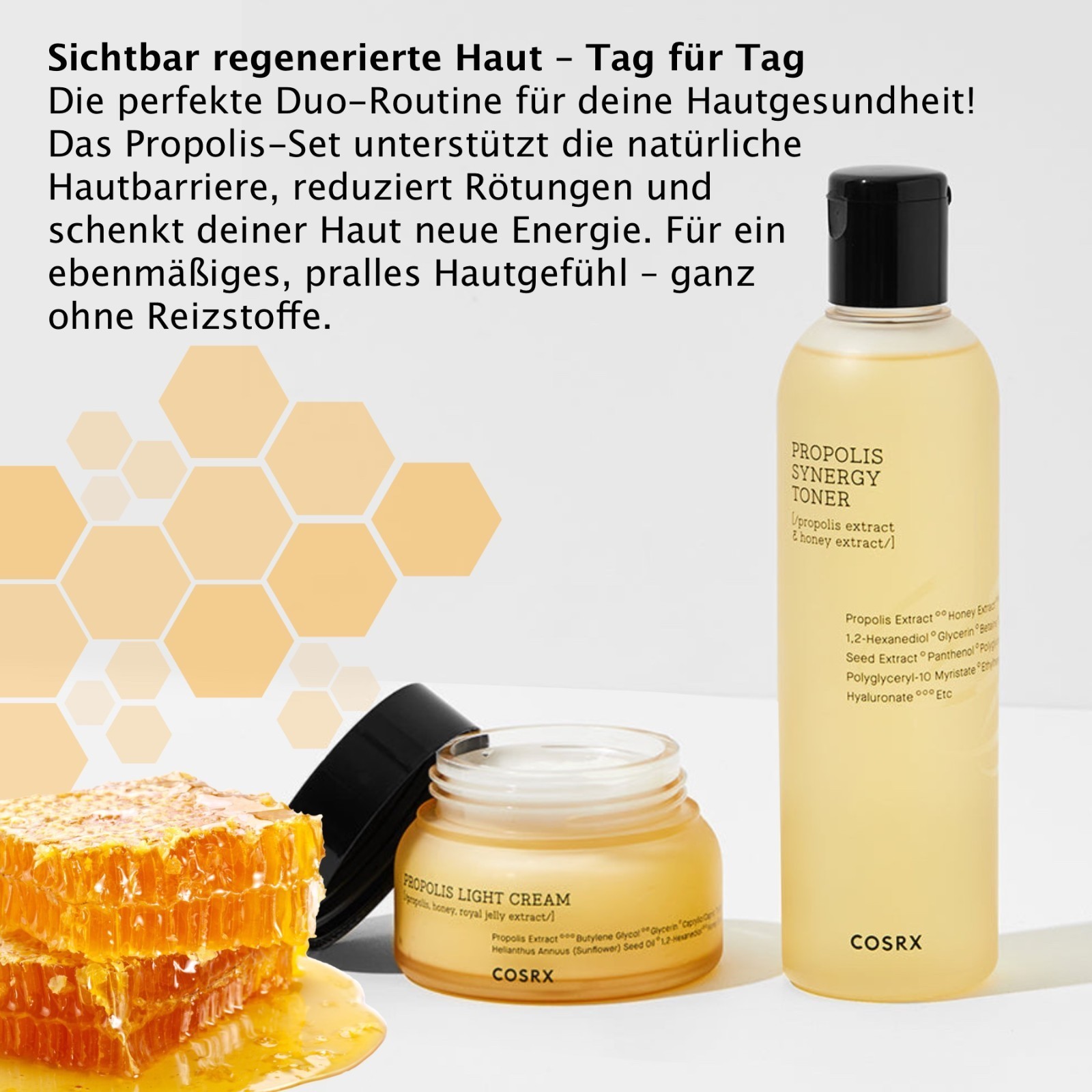 Gesichtspflege Set COSRX Full Fit Propolis Synergy Creme + Toner Tagespflege