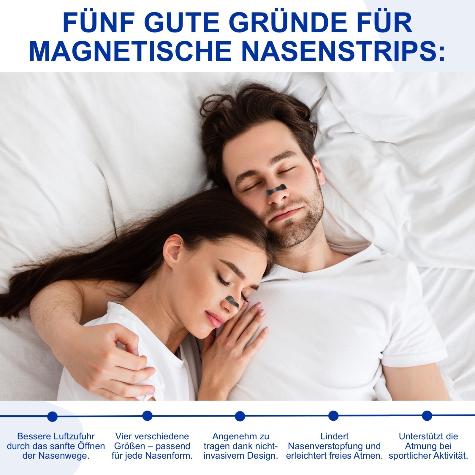 Magnetische Nasenstrip Nasenpflaster Schnarchreduzierung Schnarchstopp