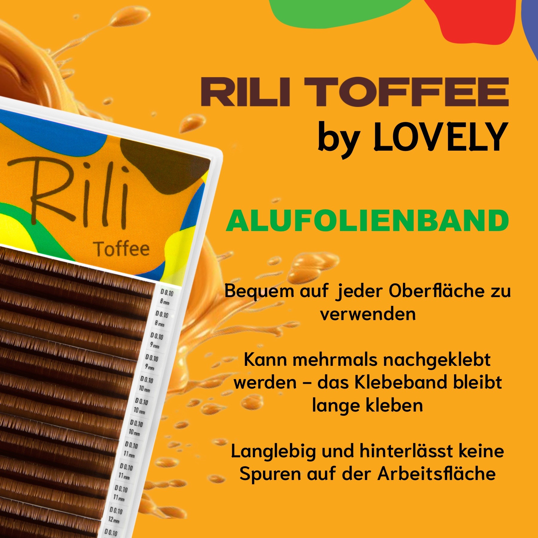 Wimpernverlängerung hellbraun Einzelwimpern Rili Toffee