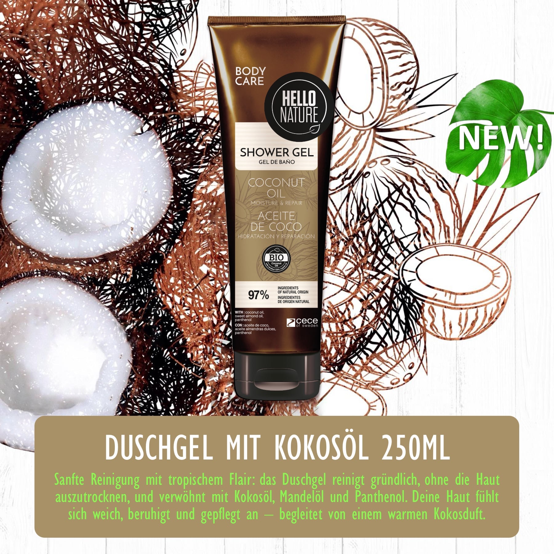 BIO Duschgel mit Kokosöl  