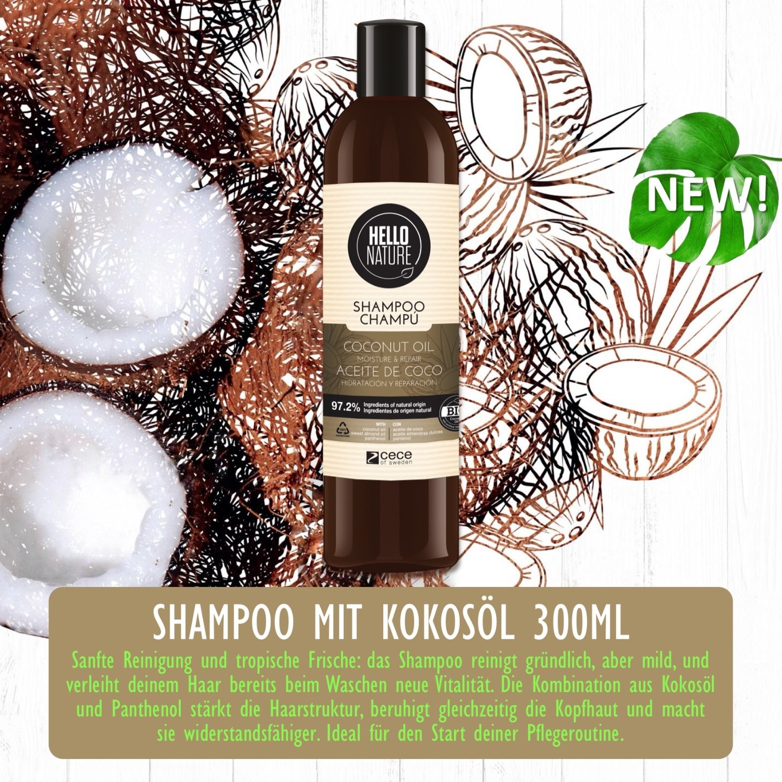 BIO Shampoo mit Kokosöl 