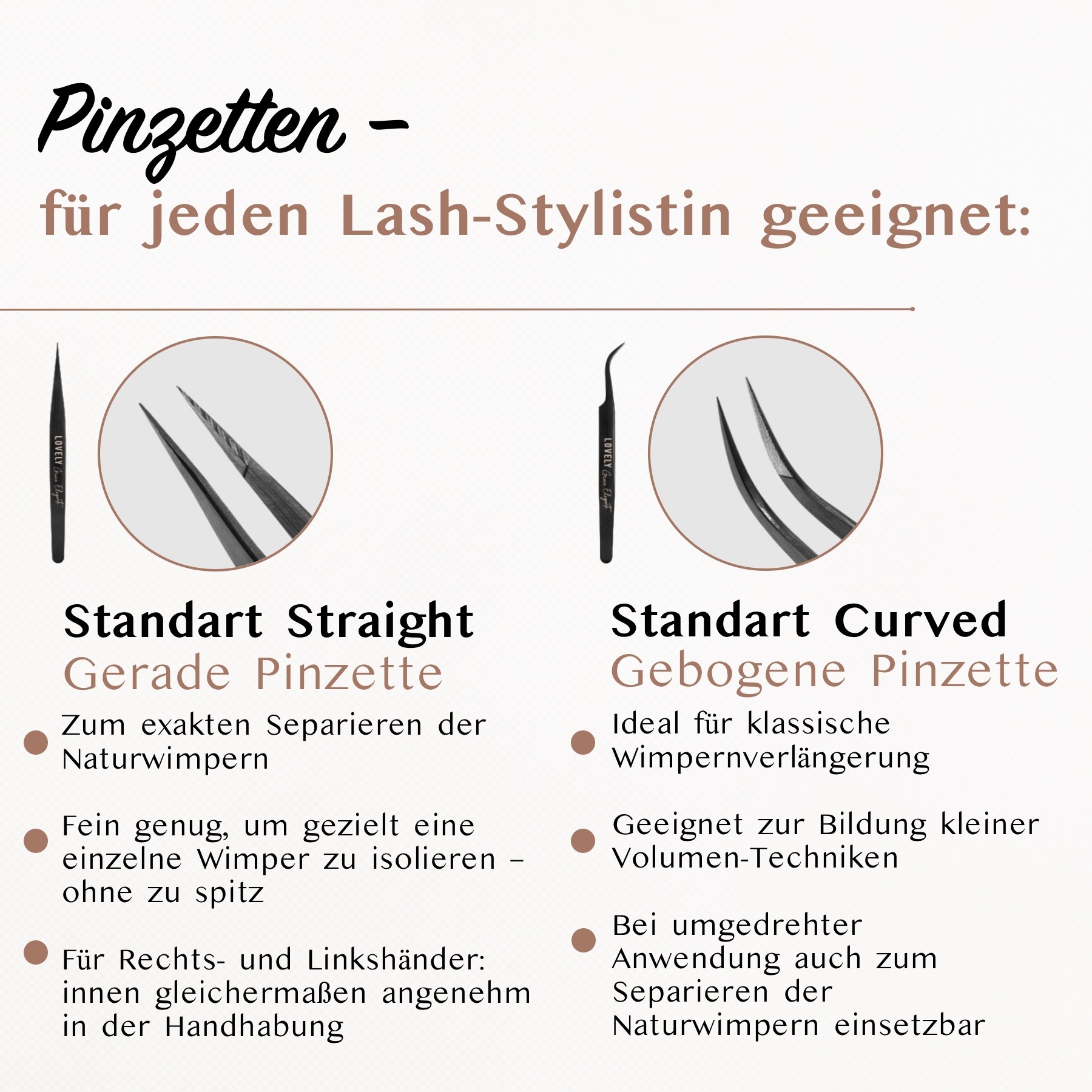 Wimpernverlängerung Wimpernpinzette 1:1 und Volumen Technik