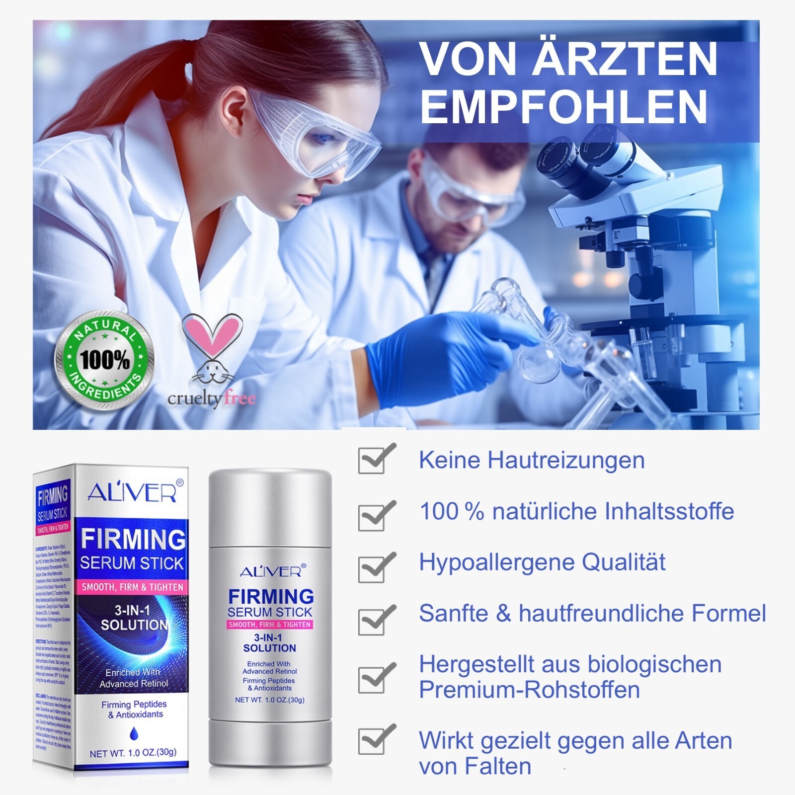 Anti-Aging Anti Falten Retinol Serum Hautpflege Straffung Feuchtigkeit Stick
