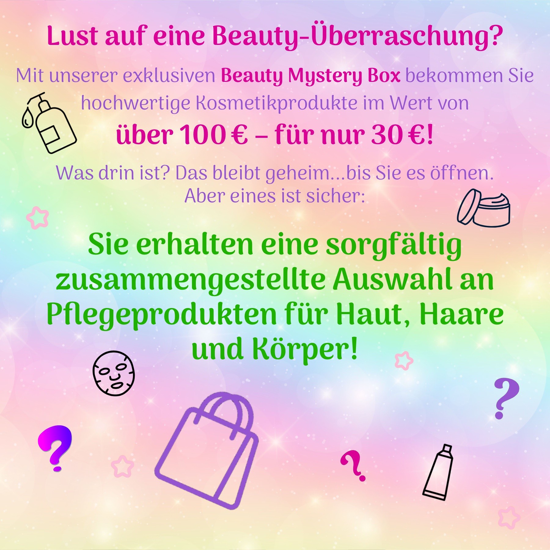 Geschenk Box Pflege Überaschung Set Geschenkset Damen Beauty für 30€ statt 100€