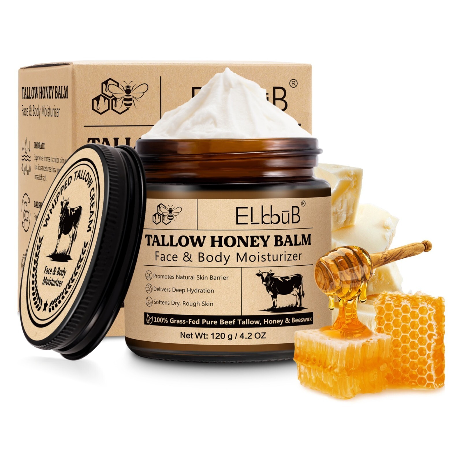 Hautpflegecreme Rindertalg Honig Beef Tallow 