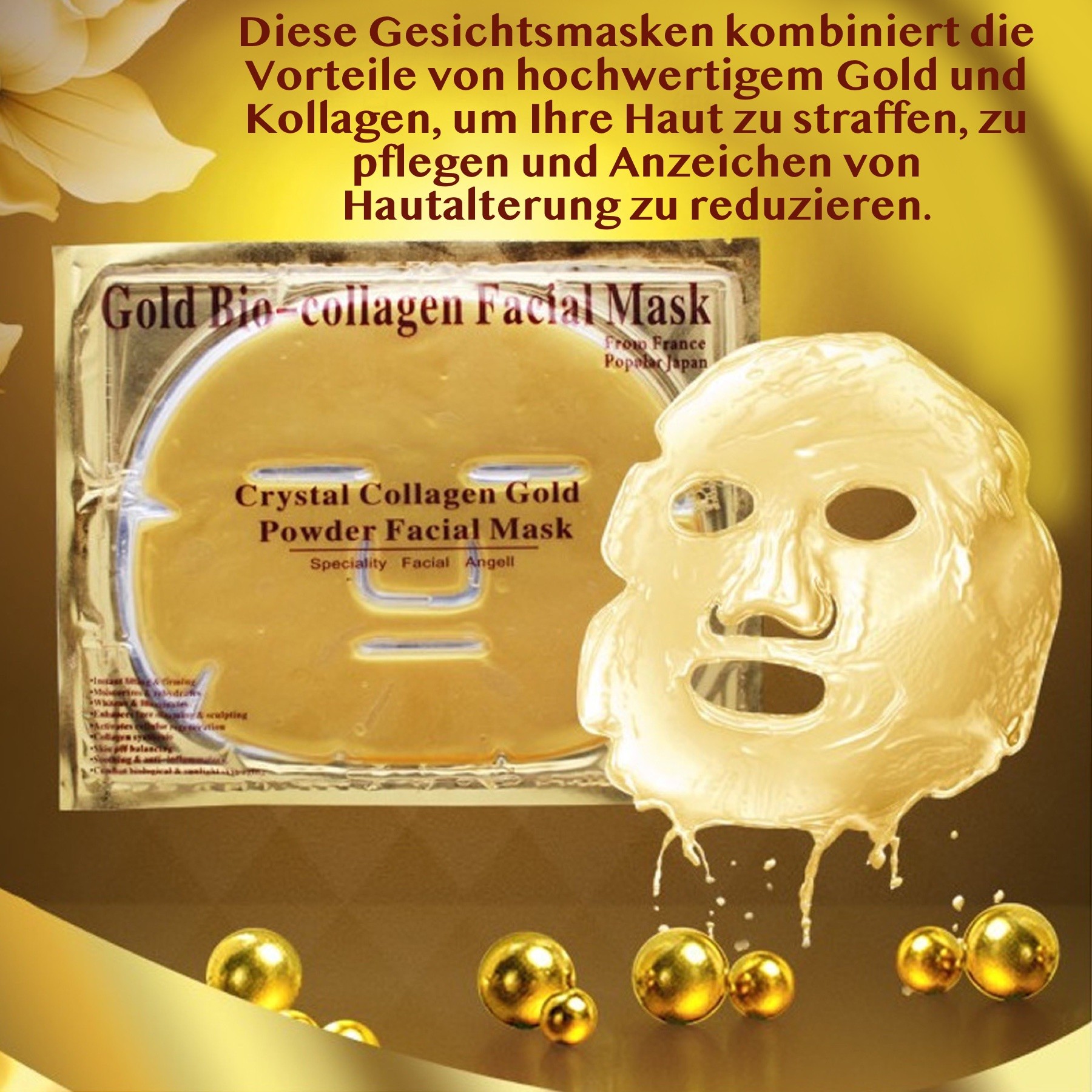 Crystal Collagen Gold Gel Gesichtsmaske 24K