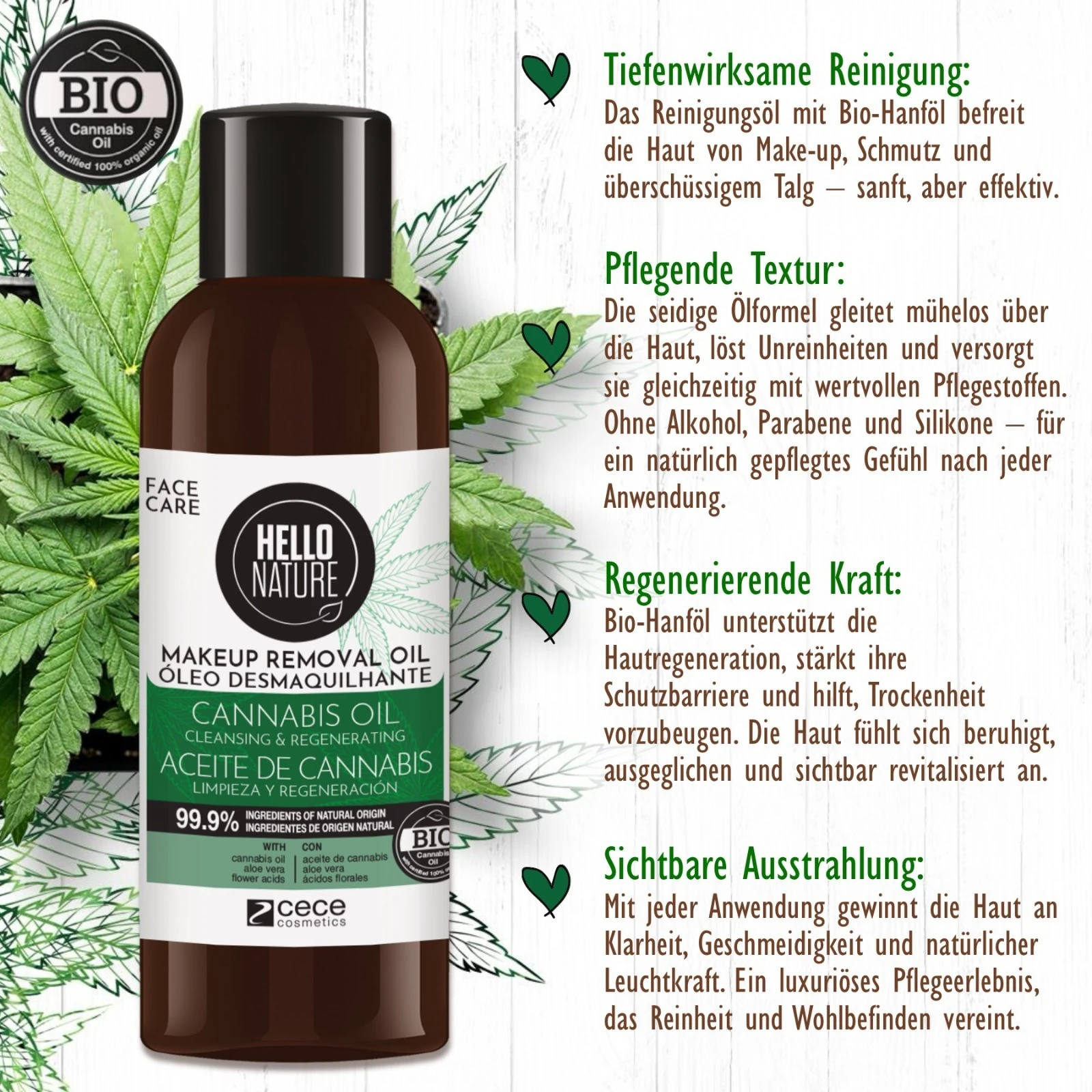 BIO Reinigungsöl mit Hanföl  