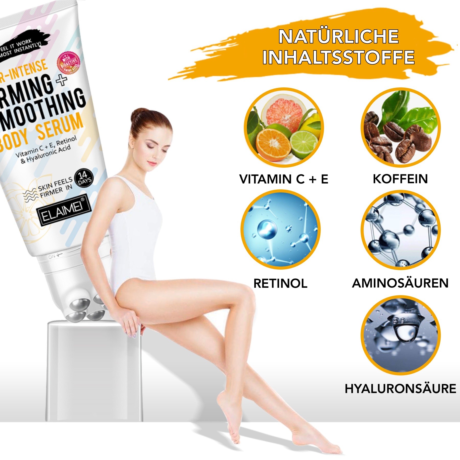  Fettverbrennungs Creme mit Massage Applikator