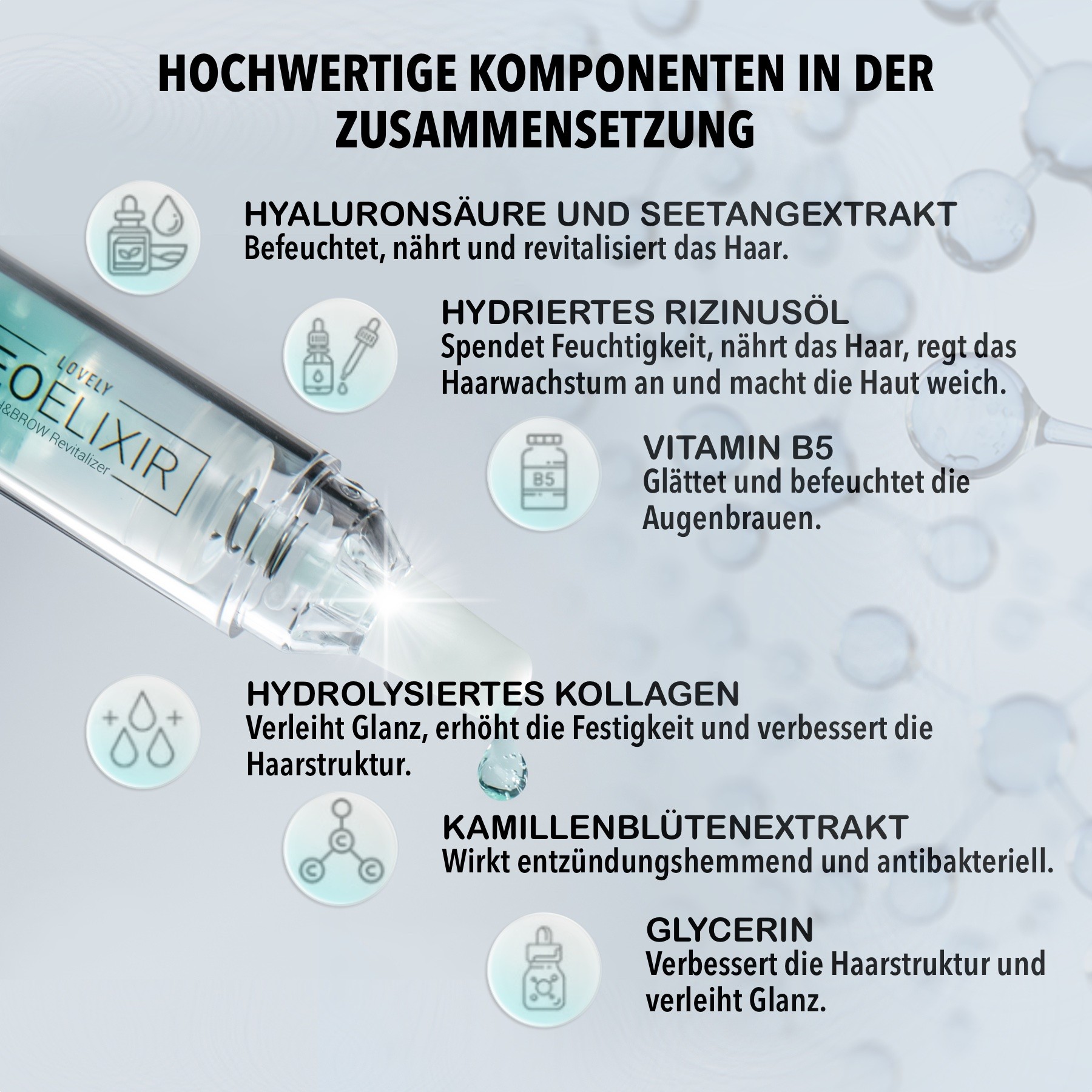 Wimpernpflege und Augenbrauen Revitalisator 