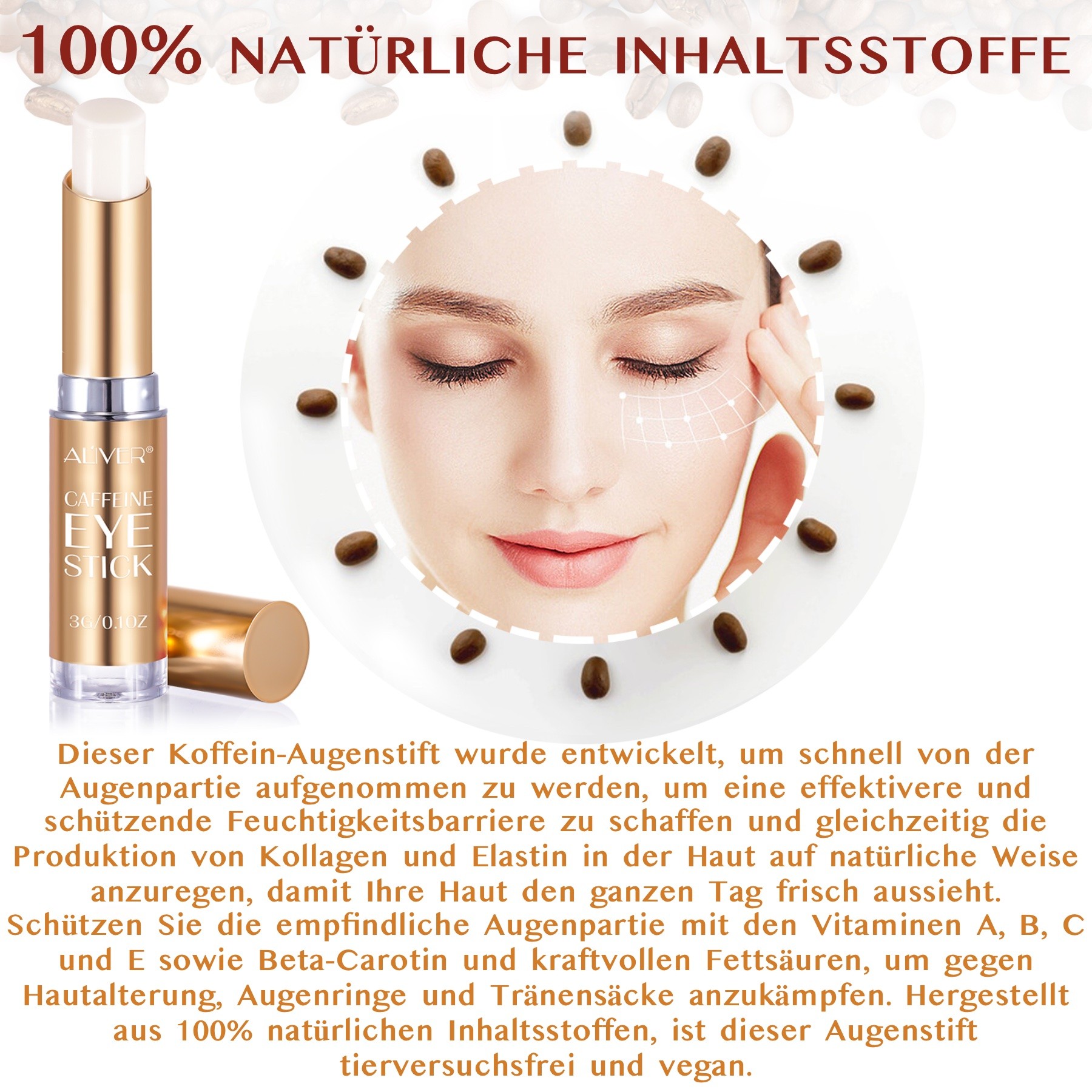 Anti-Aging Augenstift  mit Kollagen und Hyaluronsäure 