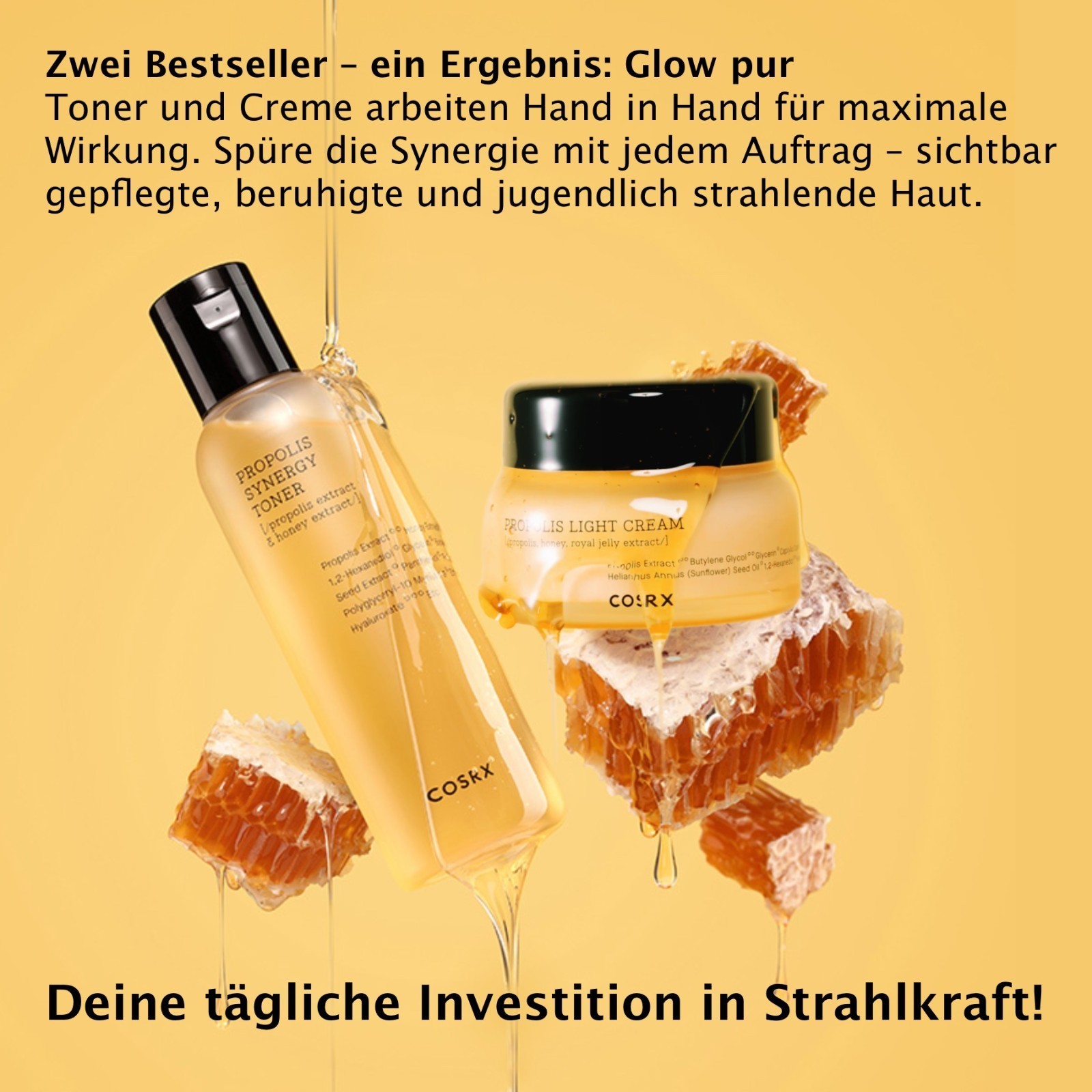 Gesichtspflege Set COSRX Full Fit Propolis Synergy Creme + Toner Tagespflege