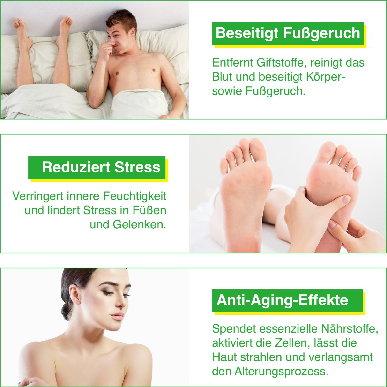 Detox Fußpflaster Bambusessig Ingwer Extrakt 