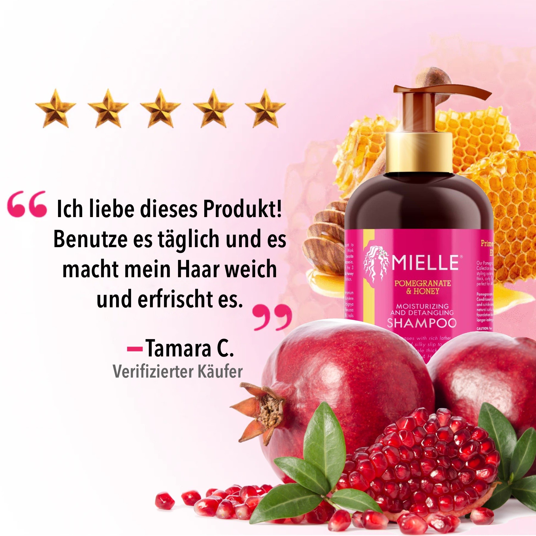 Haarpflege Set: Shampoo und Conditioner Pomegranate & Honey 