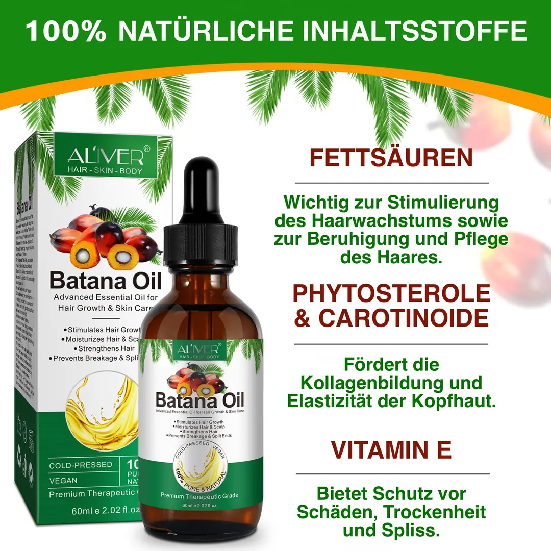 Batana Haaröl Bio – Für Haarwachstum, Reparatur & Alle Haartypen, 122,6 Ml Mit Natürlicher Formel