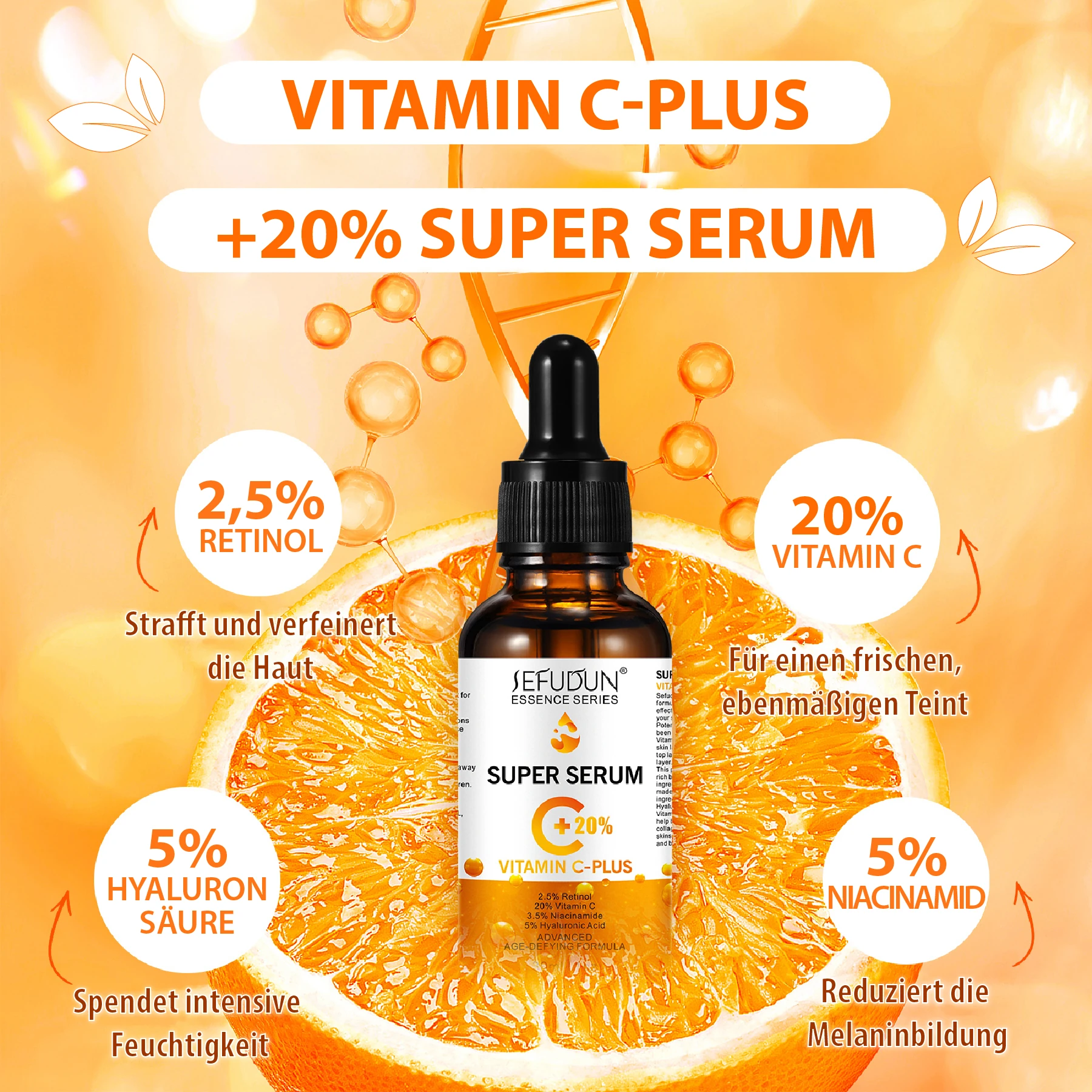 Anti-Falten Anti-Aging Gesichtsserum Vitamin C-PLUS 