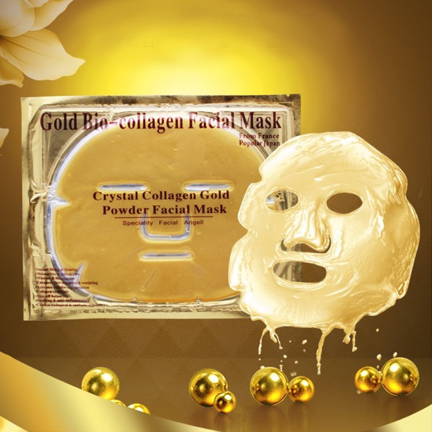 Crystal Collagen Gold Gel Gesichtsmaske 24K