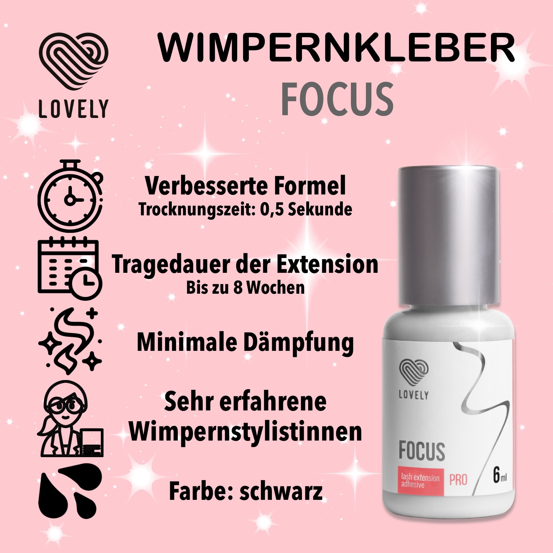 LOVELY Glue Wimpernkleber "Focus" 6ml