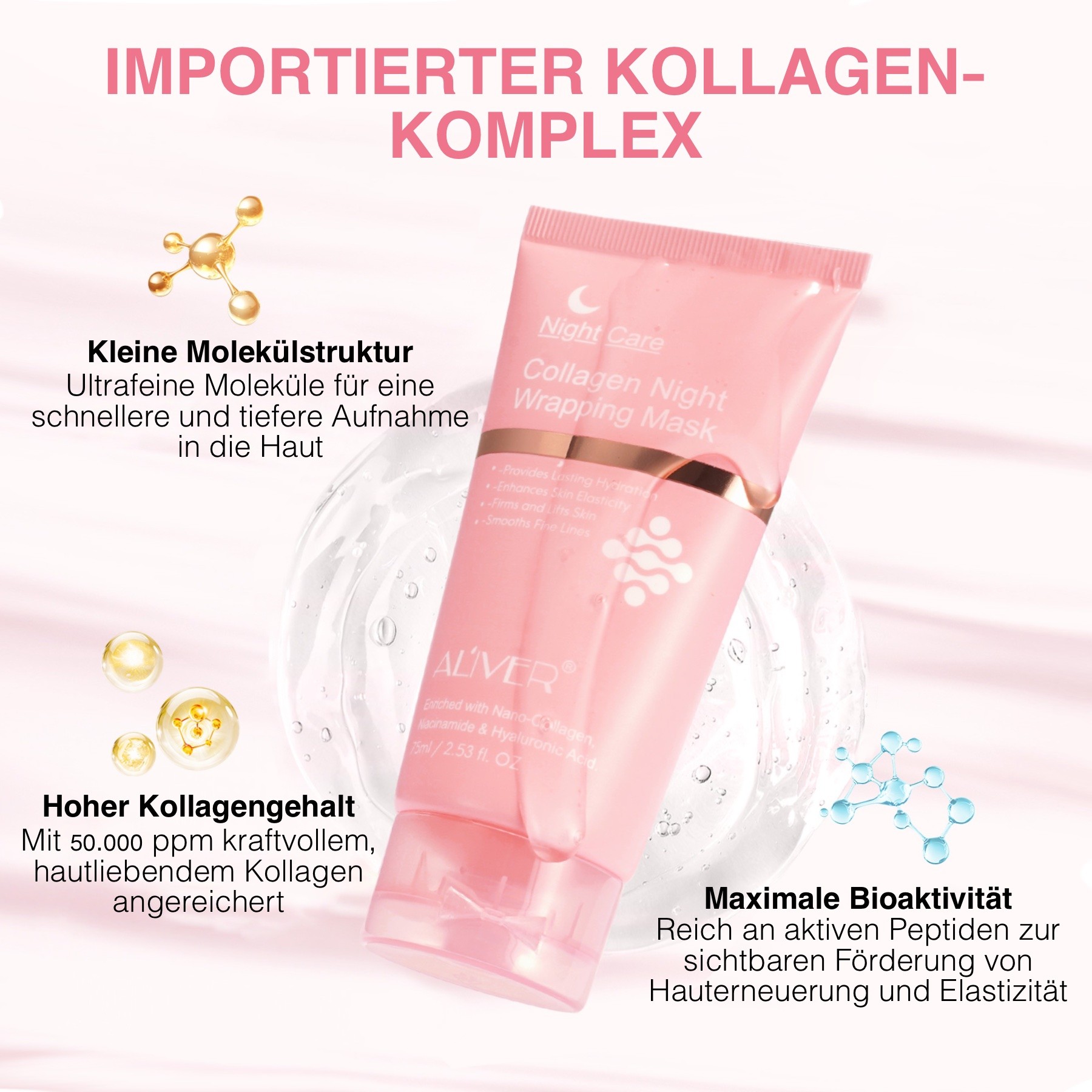 Collagen Nachtmaske Night Wrapping Mask mit Pinsel