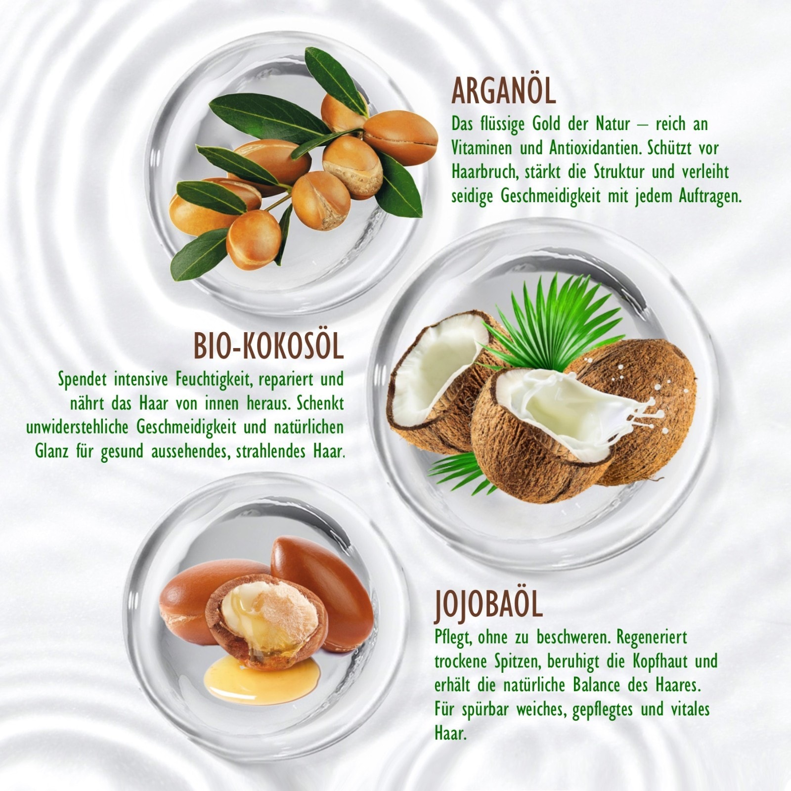 BIO Haarpflege Set mit Kokosöl: Shampoo+Conditioner 
