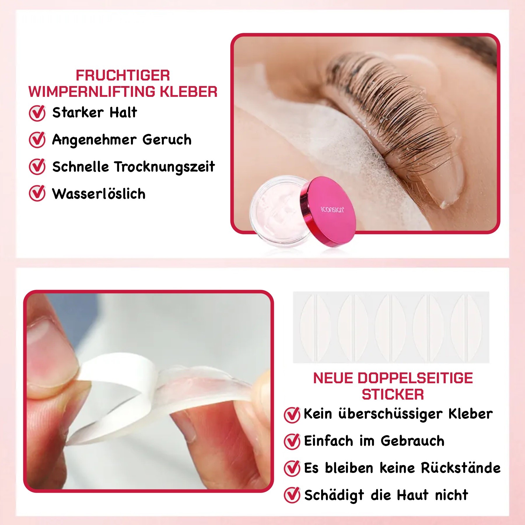 Wimpernlifting Set der 2 Generation mit Cream Kleber